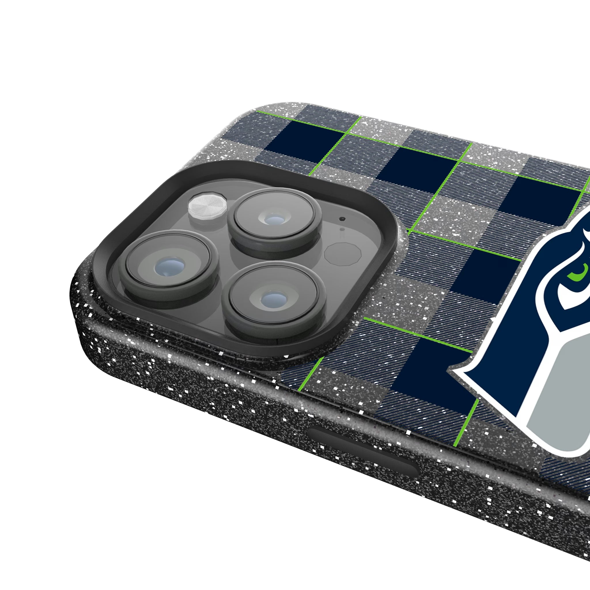 Seattle Seahawks Plaid iPhone Bling Phone Case for Apple iPhone - Detail
