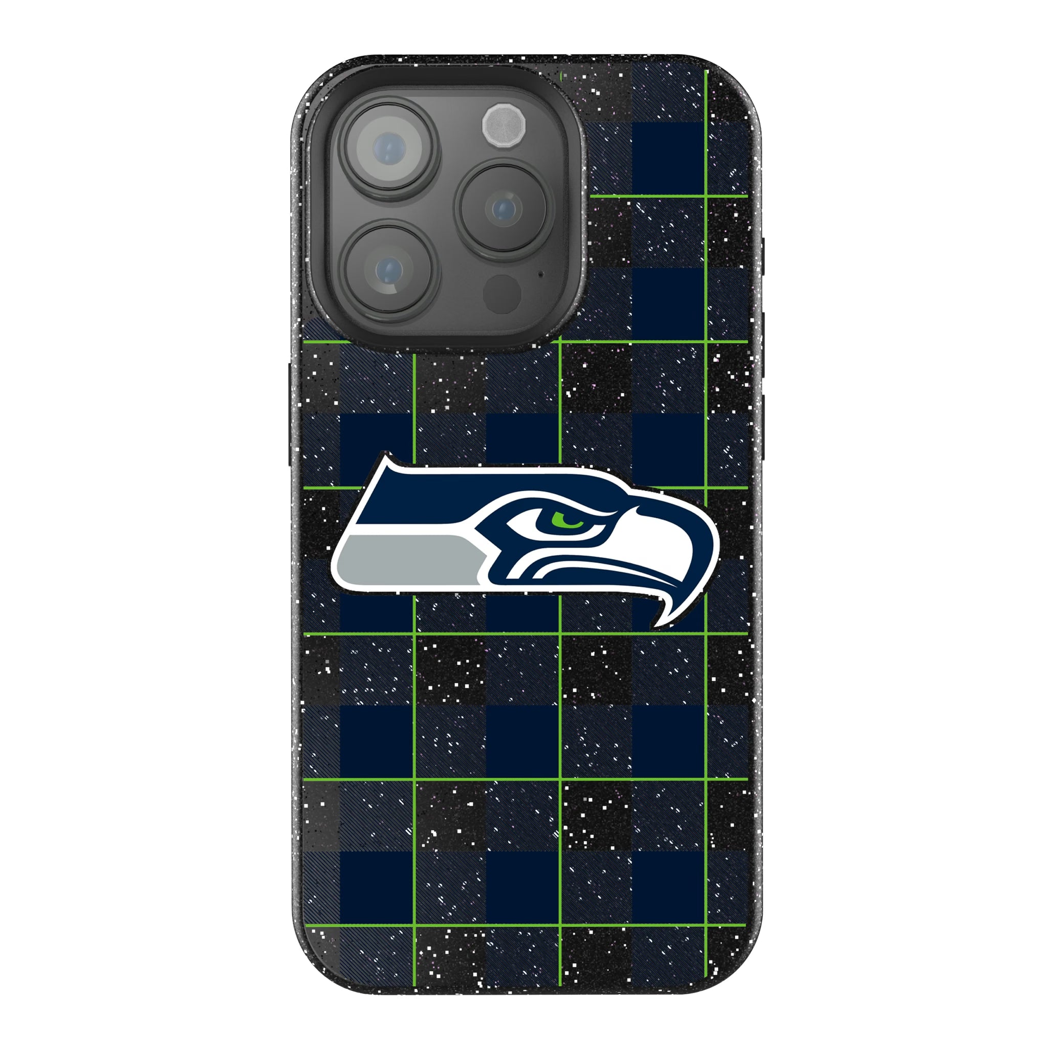 Seattle Seahawks Plaid iPhone Bling Phone Case for Apple iPhone