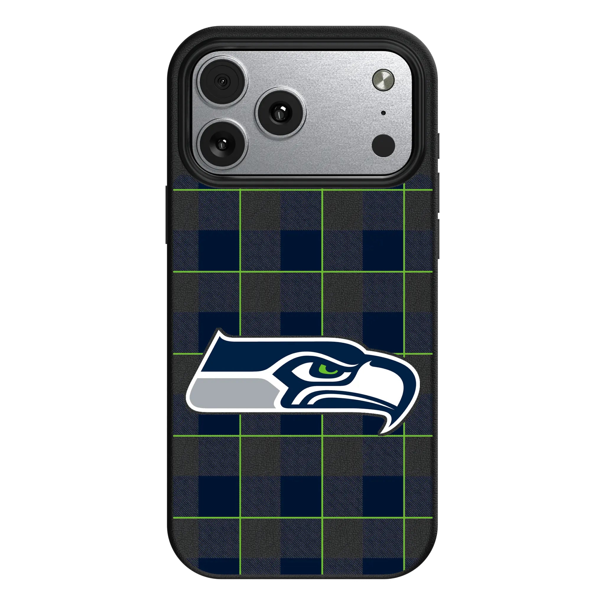 Seattle Seahawks Plaid iPhone MagSafe Compatible Phone Case for Apple iPhone#Device_iPhone 17 Pro Max