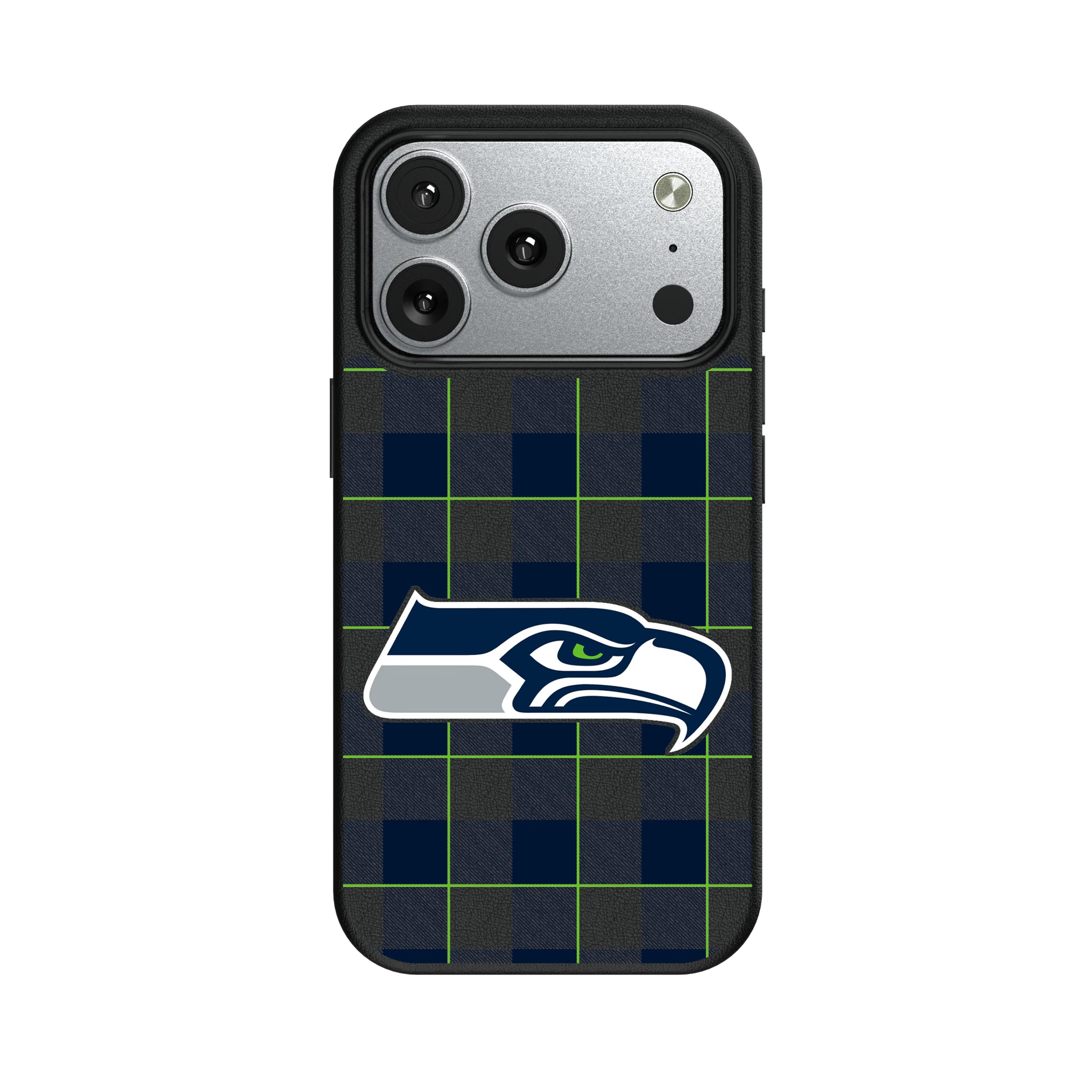 Seattle Seahawks Plaid iPhone MagSafe Compatible Phone Case for Apple iPhone#Device_iPhone 17 Pro