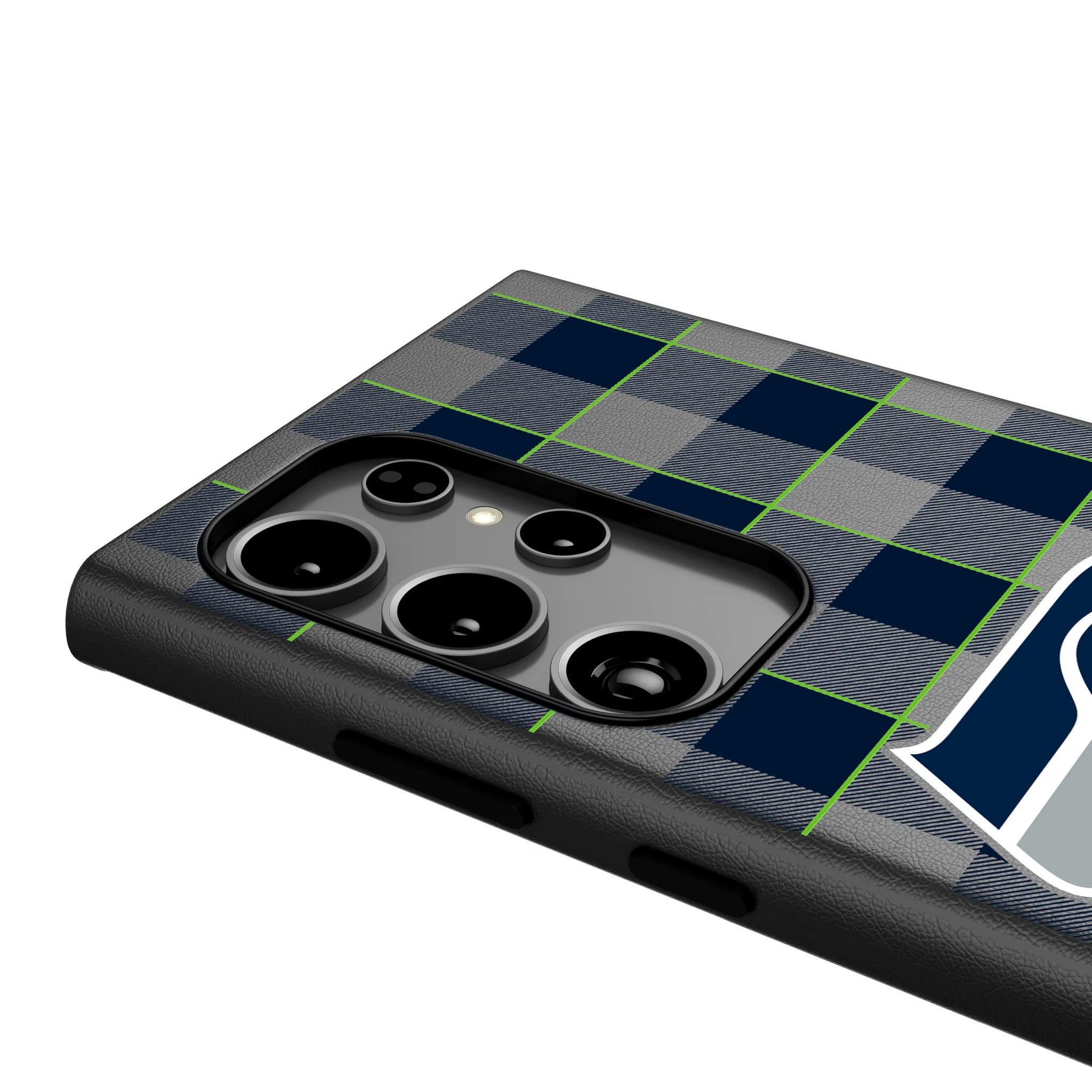 Seattle Seahawks Plaid Galaxy MagSafe Compatible Phone Case for Samsung Galaxy - Detail