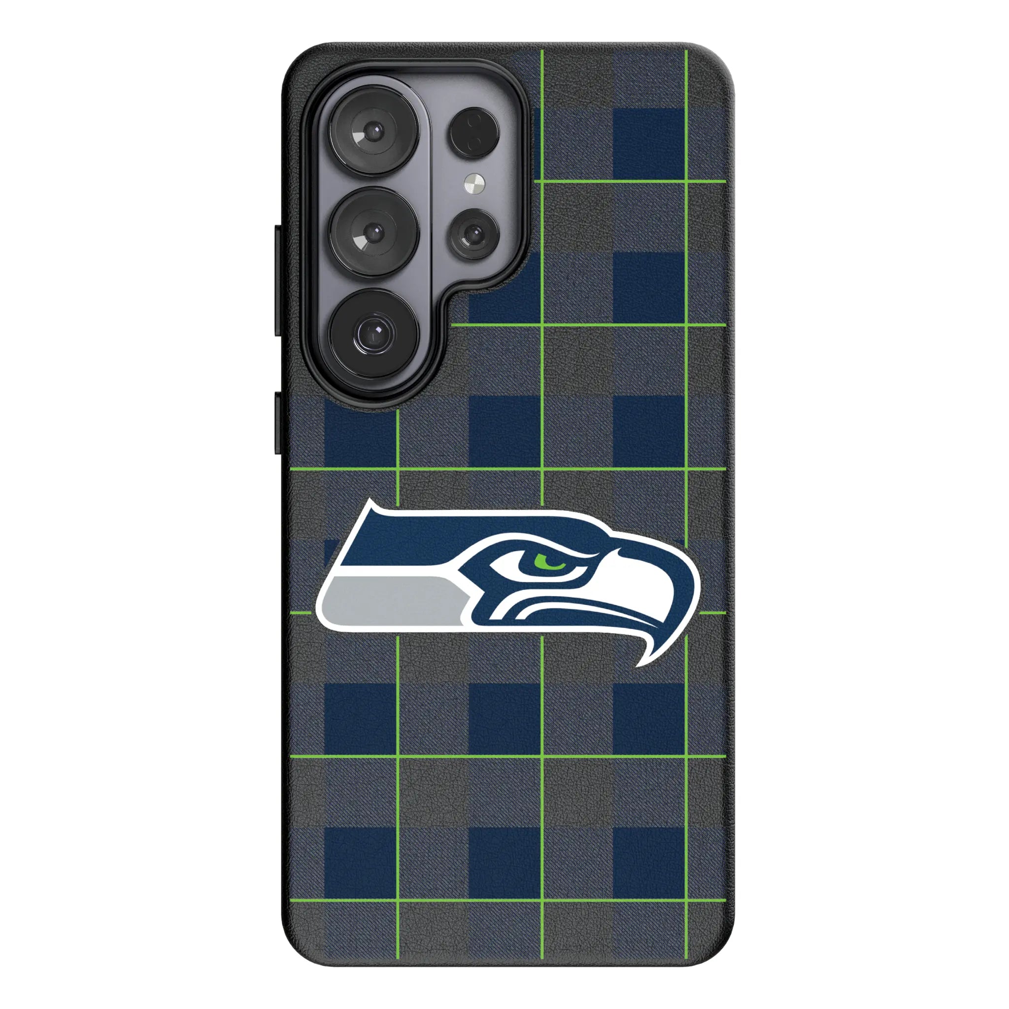 Seattle Seahawks Plaid Galaxy MagSafe Compatible Phone Case for Samsung Galaxy#Device_Galaxy S26 Ultra