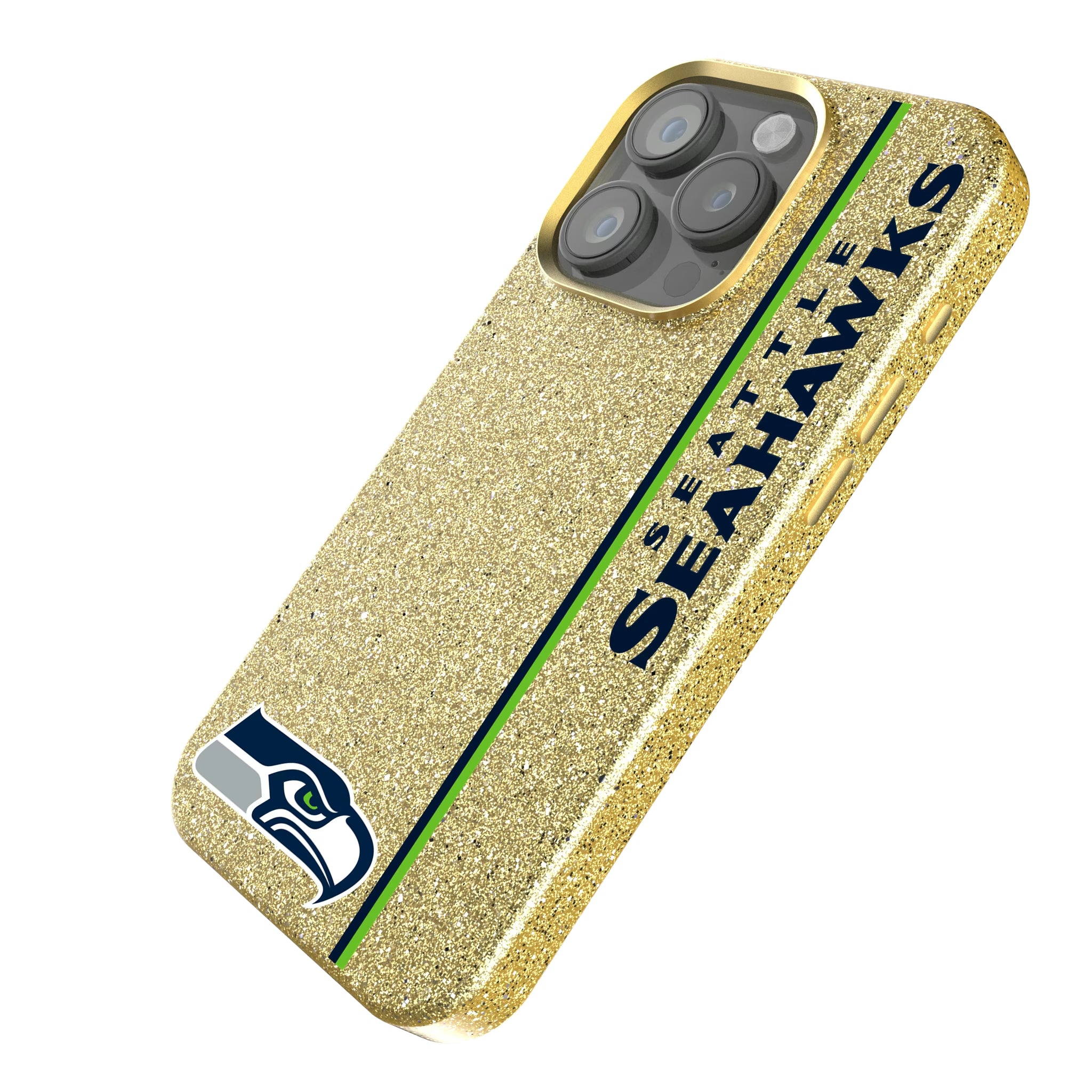 Seattle Seahawks Sidebar iPhone Bling Phone Case for Apple iPhone - Isometric View