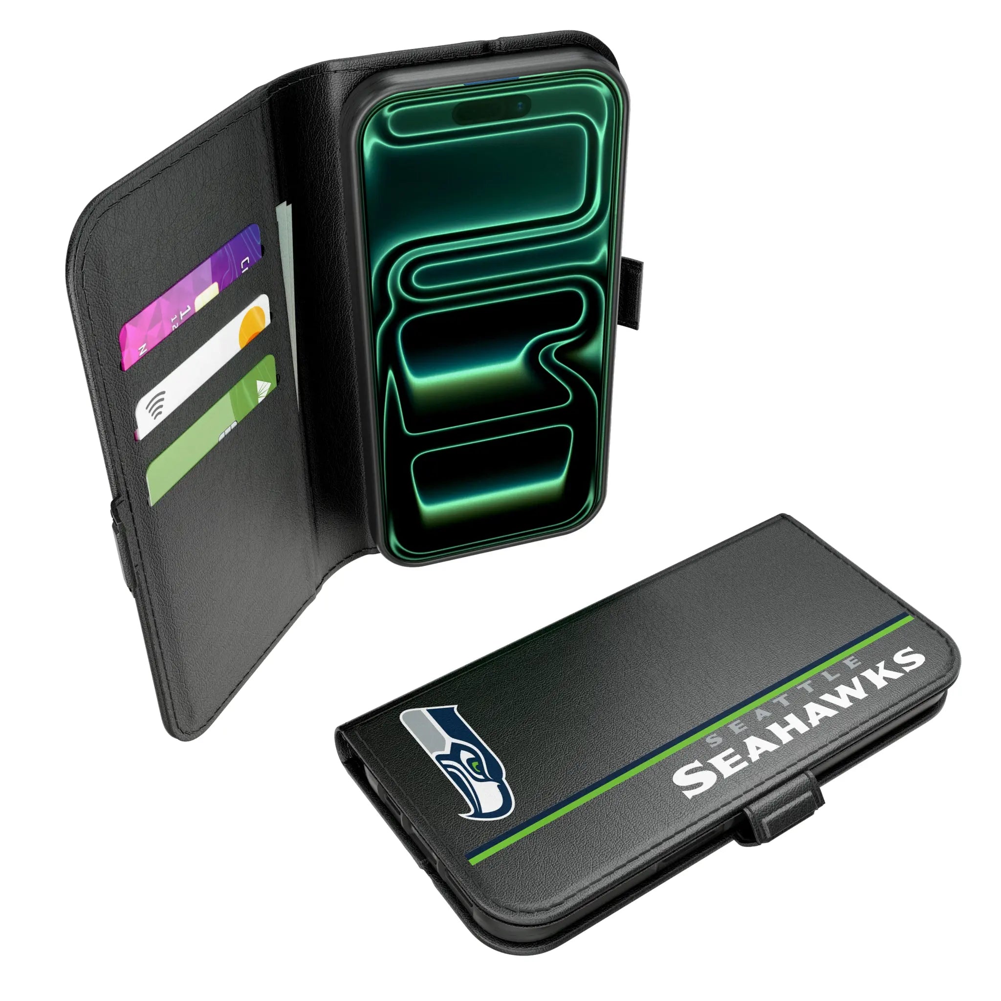 Seattle Seahawks Sidebar iPhone Folio Phone Case for Apple iPhone#Device_iPhone 17