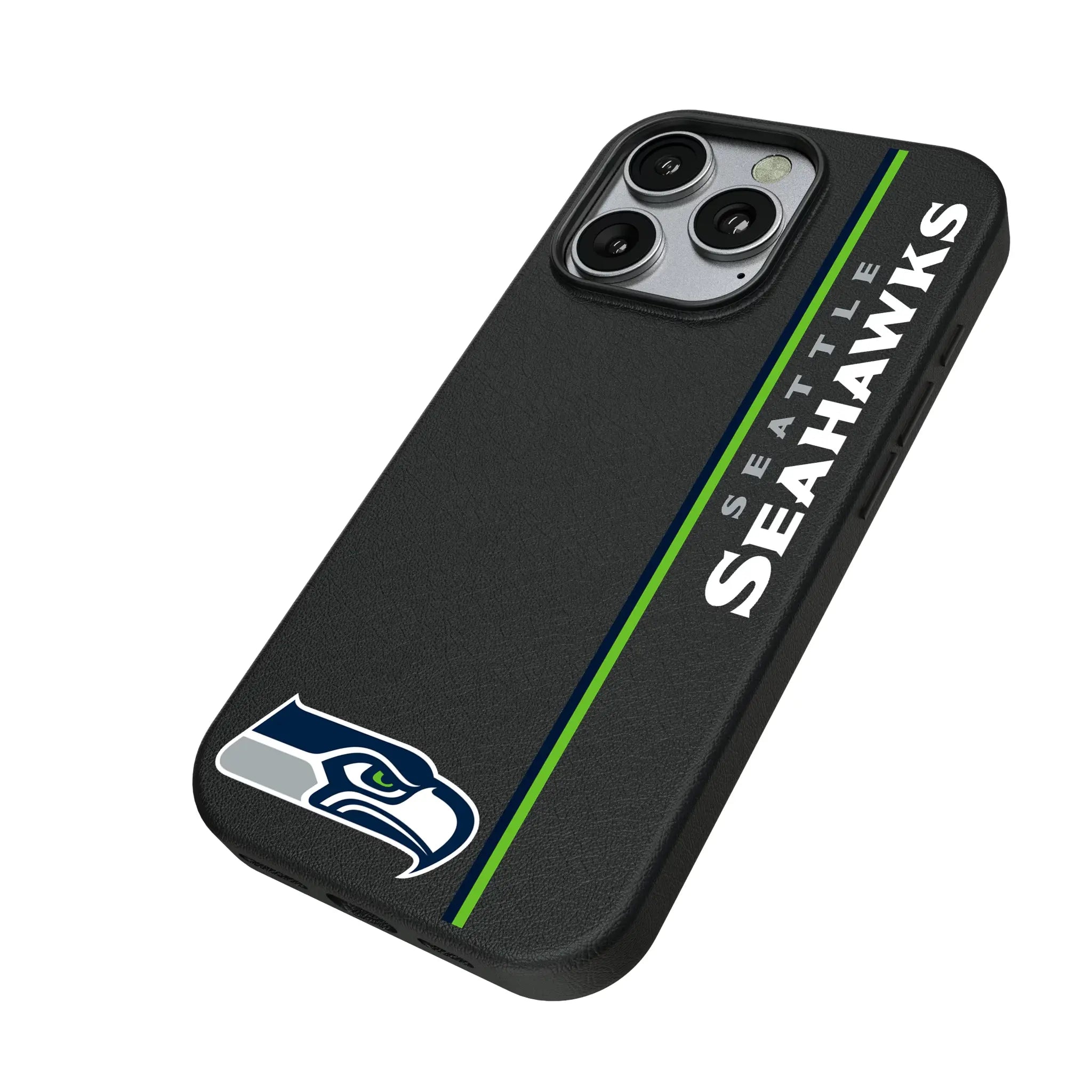 Seattle Seahawks Sidebar iPhone MagSafe Compatible Phone Case for Apple iPhone - Isometric View