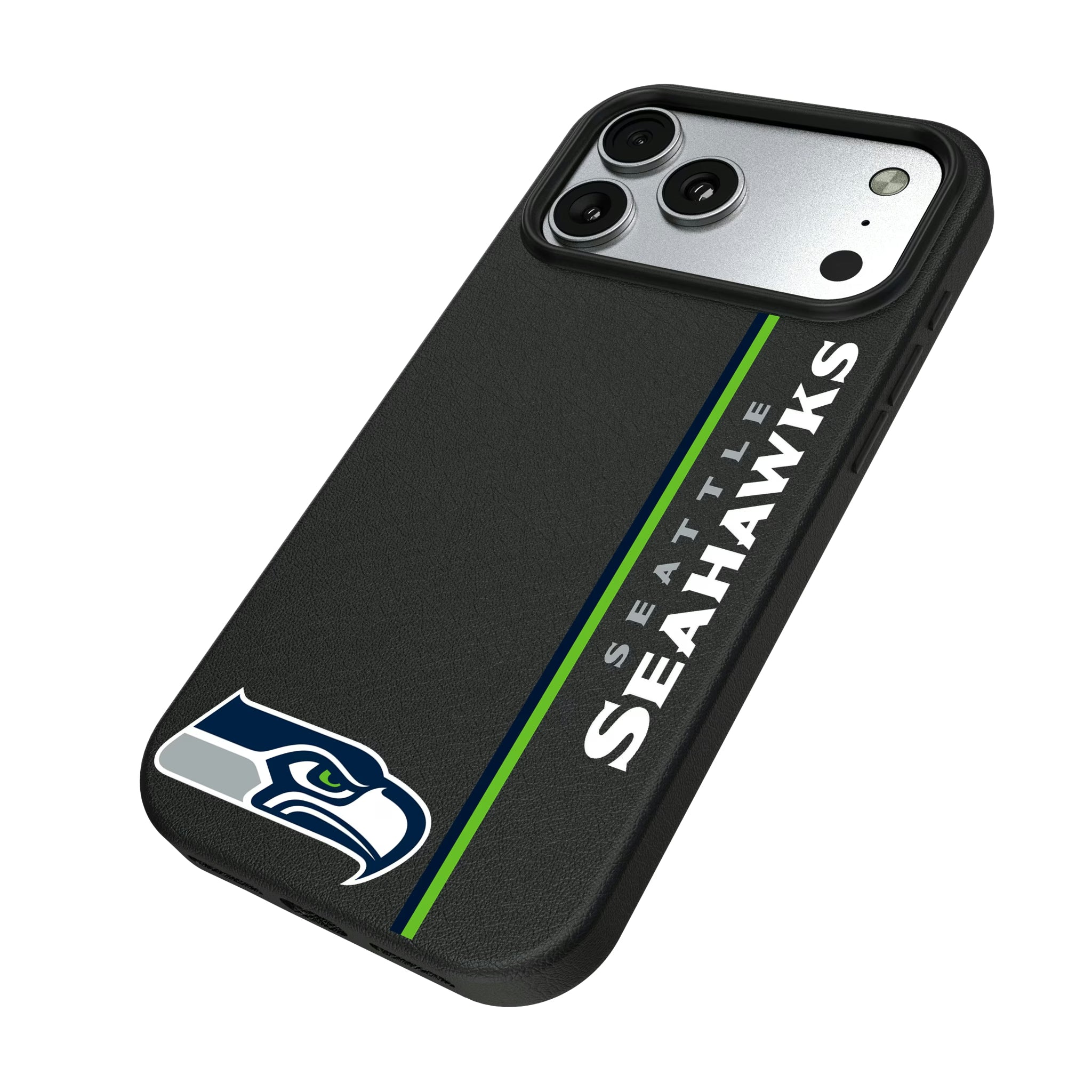 Seattle Seahawks Sidebar iPhone MagSafe Compatible Phone Case for Apple iPhone - Isometric View#Device_iPhone 17 Pro Max
