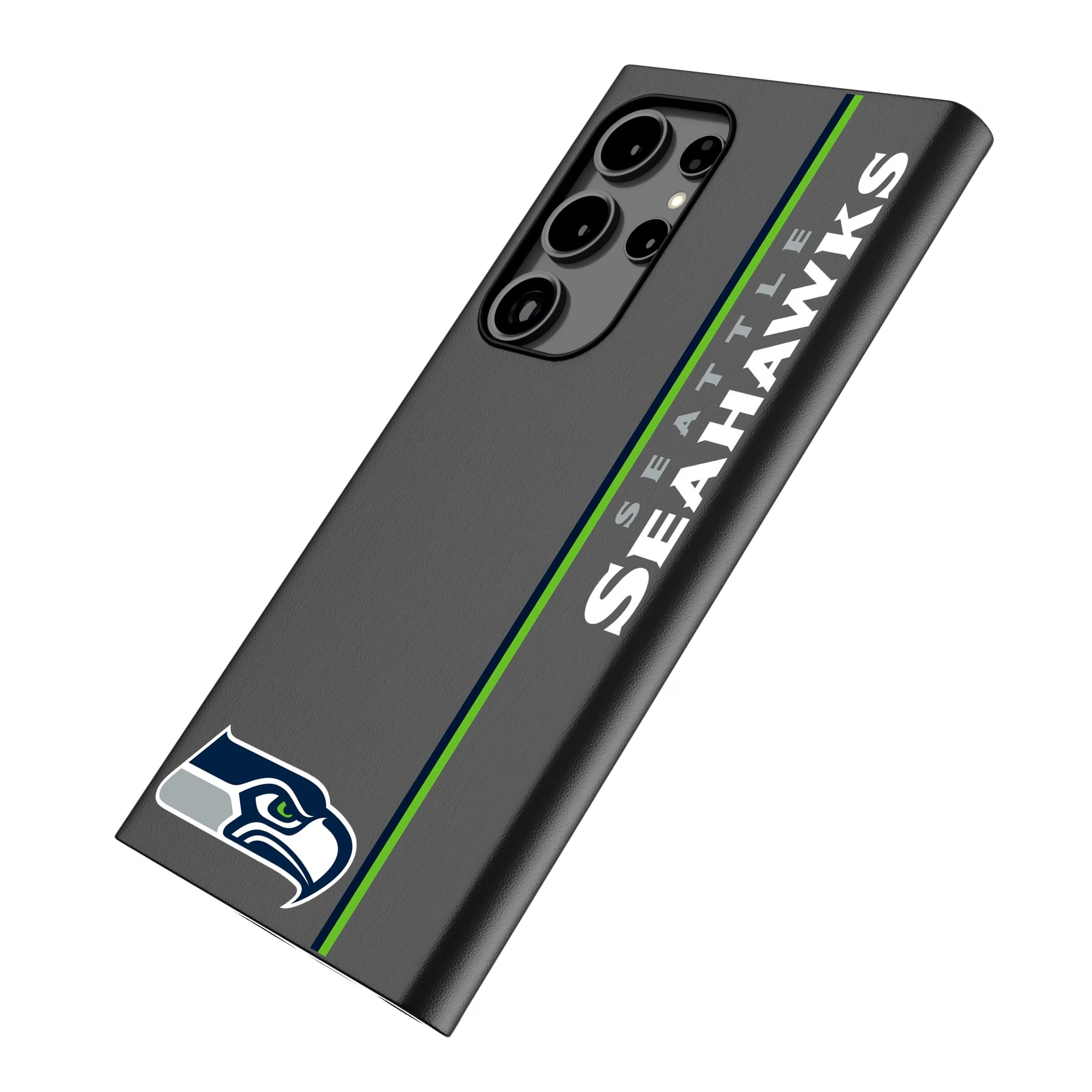 Seattle Seahawks Sidebar Galaxy MagSafe Compatible Phone Case for Samsung Galaxy - Isometric View