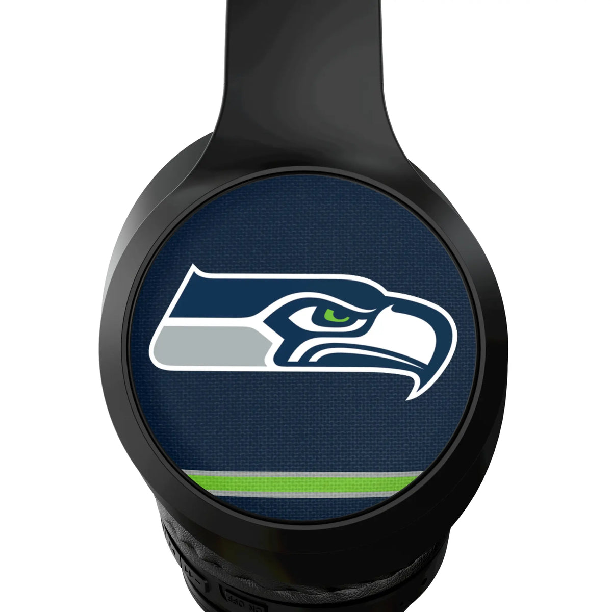 Seattle Seahawks Stripe Wireless Over-Ear Headphones With Case - Detail