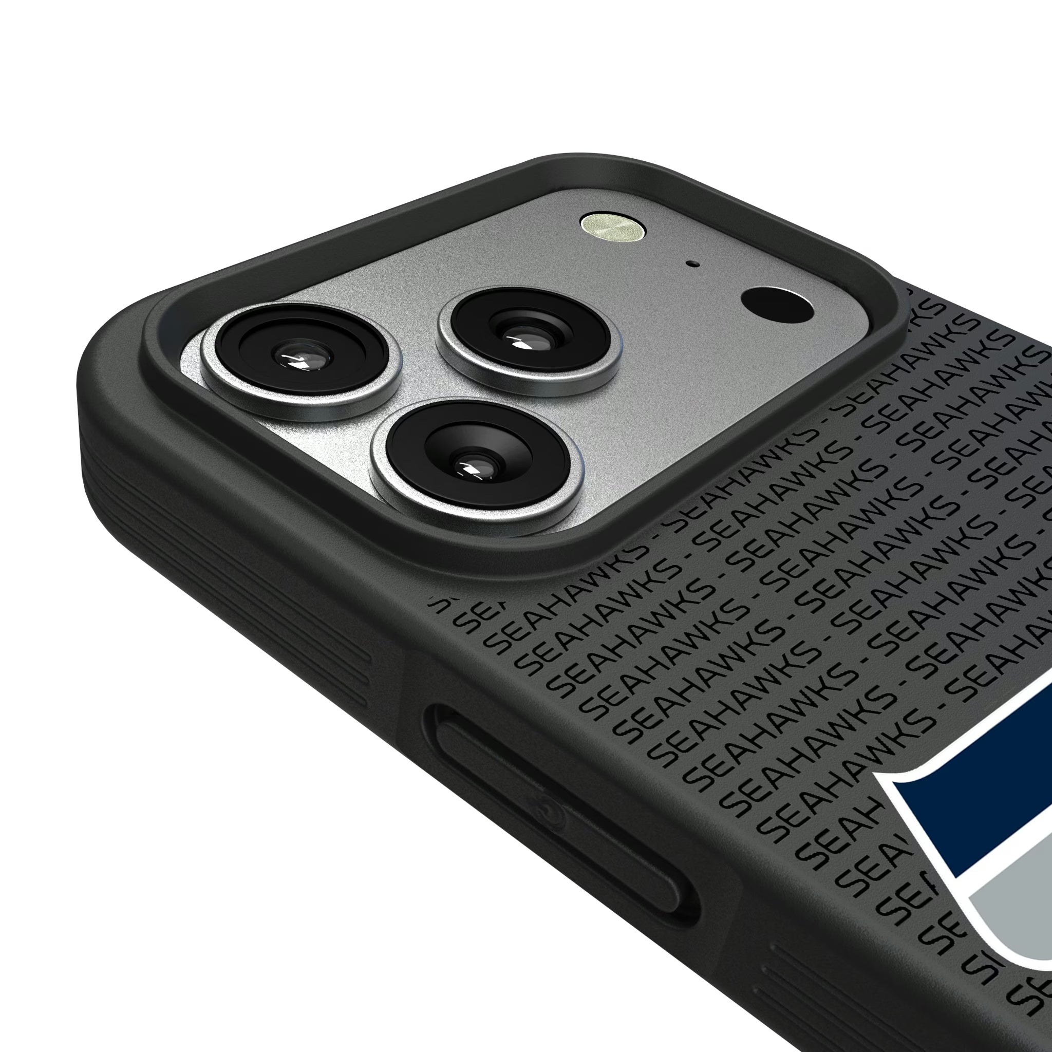 Seattle Seahawks Text Backdrop iPhone Bump Phone Case for Apple iPhone - Detail#Device_iPhone 17 Pro