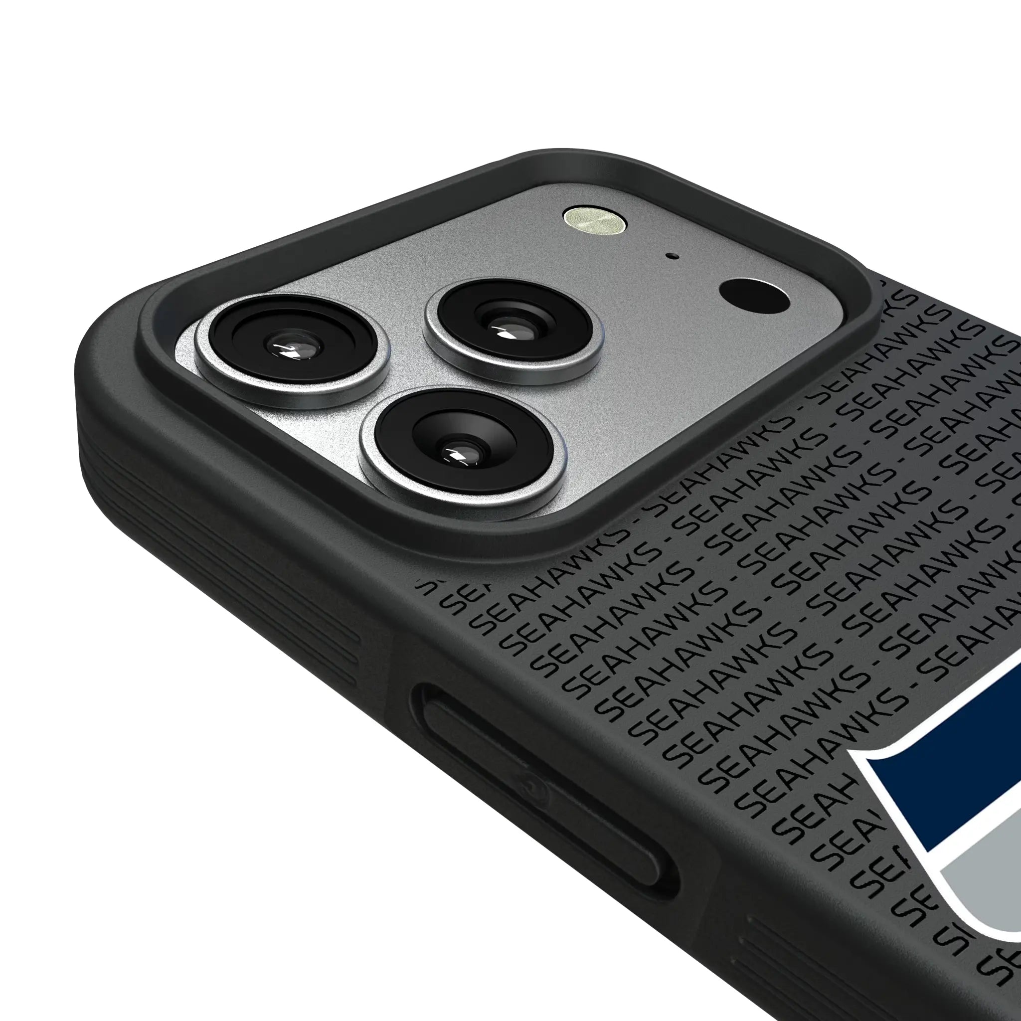 Seattle Seahawks Text Backdrop iPhone Bump Phone Case for Apple iPhone - Detail#Device_iPhone 17 Pro