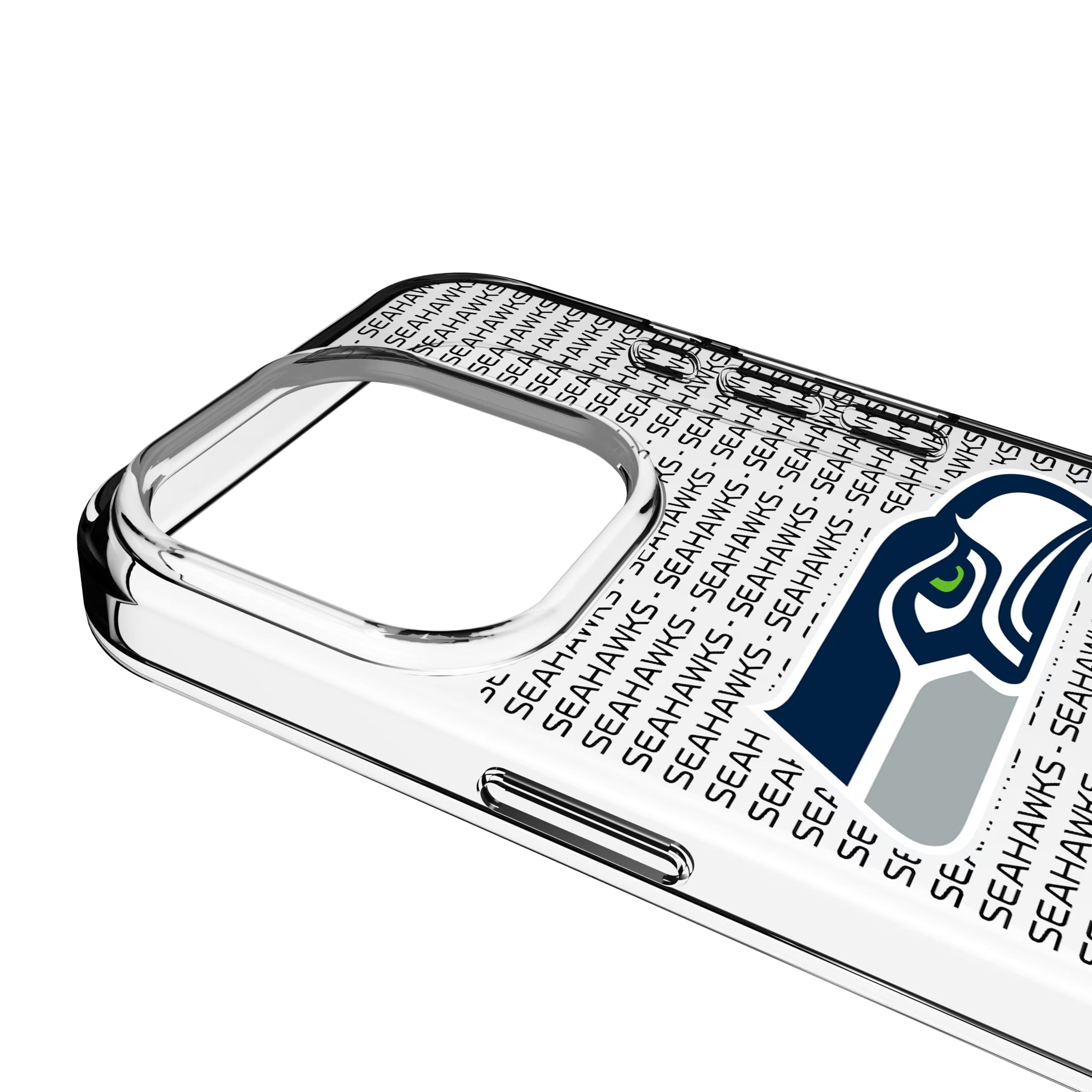 Seattle Seahawks Text Backdrop iPhone Clear Phone Case for Apple iPhone - Detail