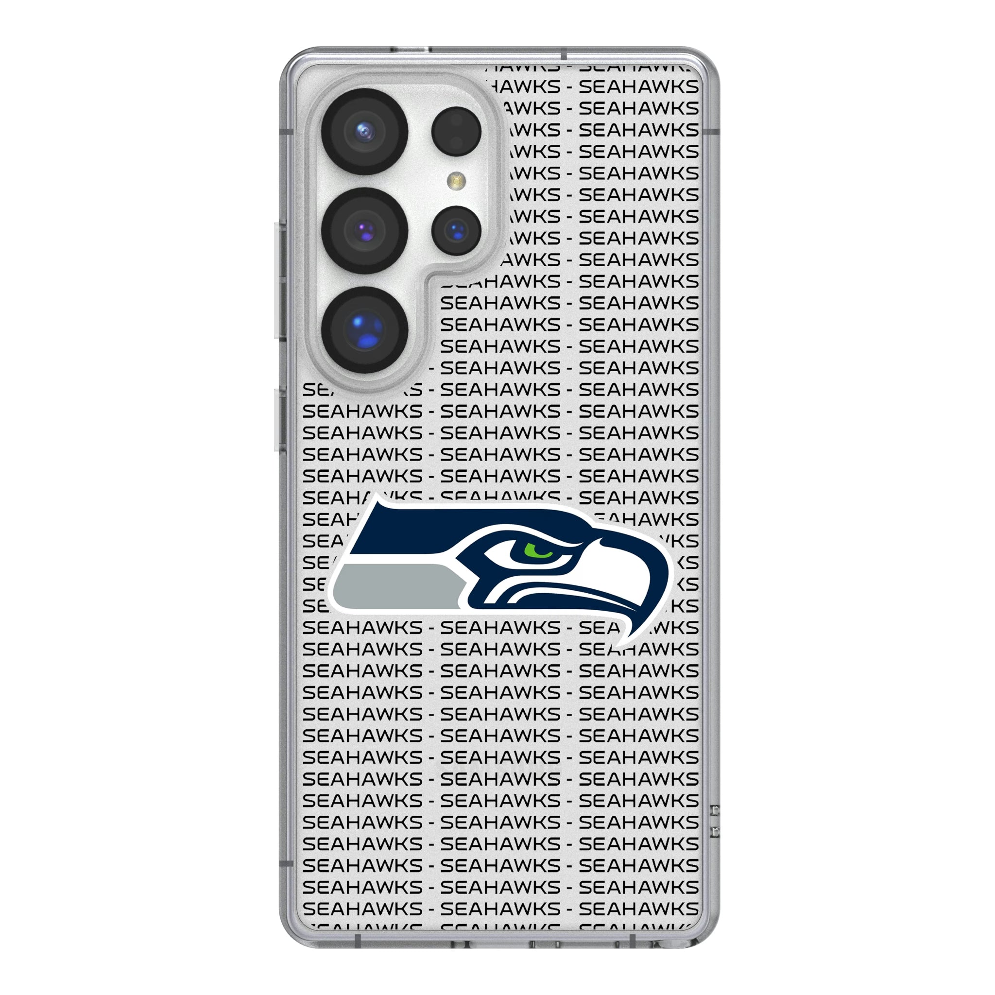 Seattle Seahawks Text Backdrop Galaxy Clear Phone Case for Samsung Galaxy