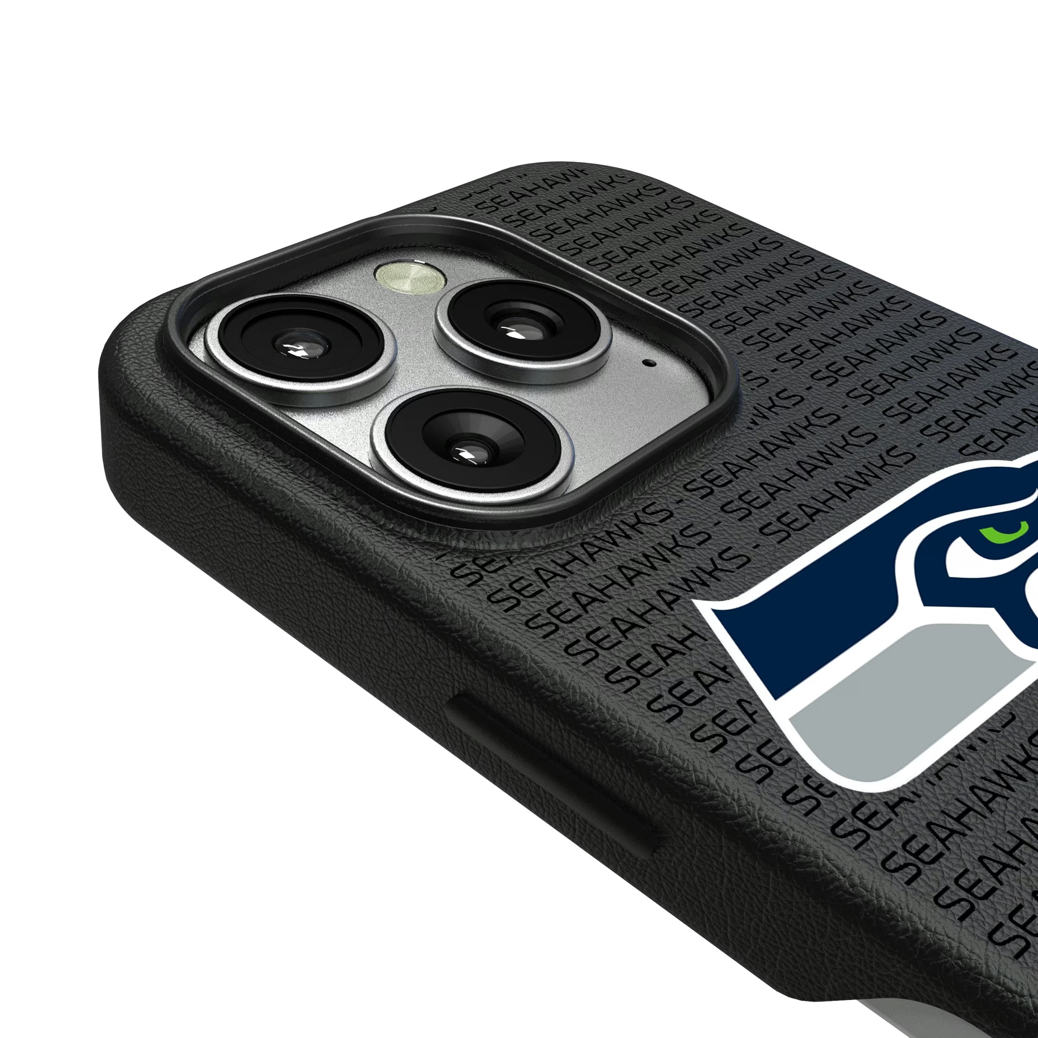 Seattle Seahawks Text Backdrop iPhone MagSafe Compatible Phone Case for Apple iPhone - Detail