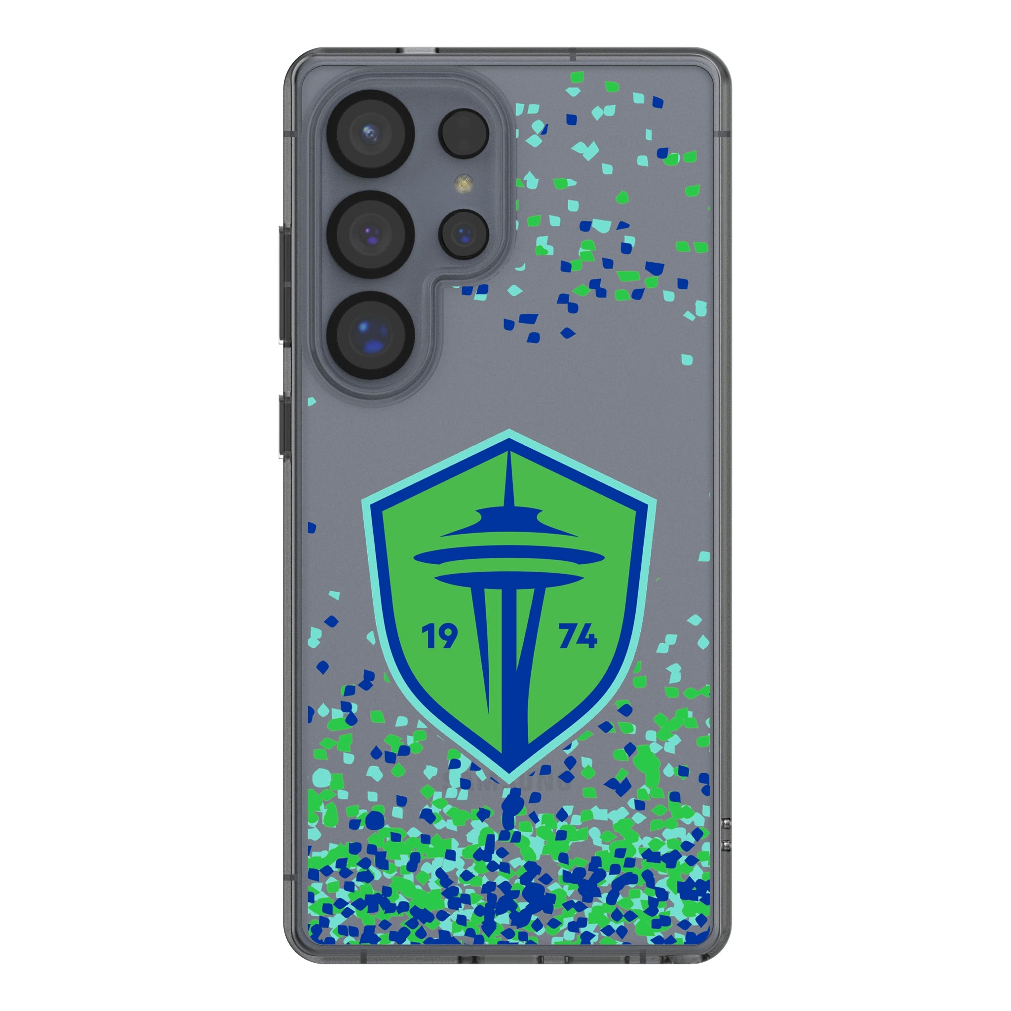 Seattle Sounders FC Confetti Galaxy Clear Phone Case for Samsung Galaxy