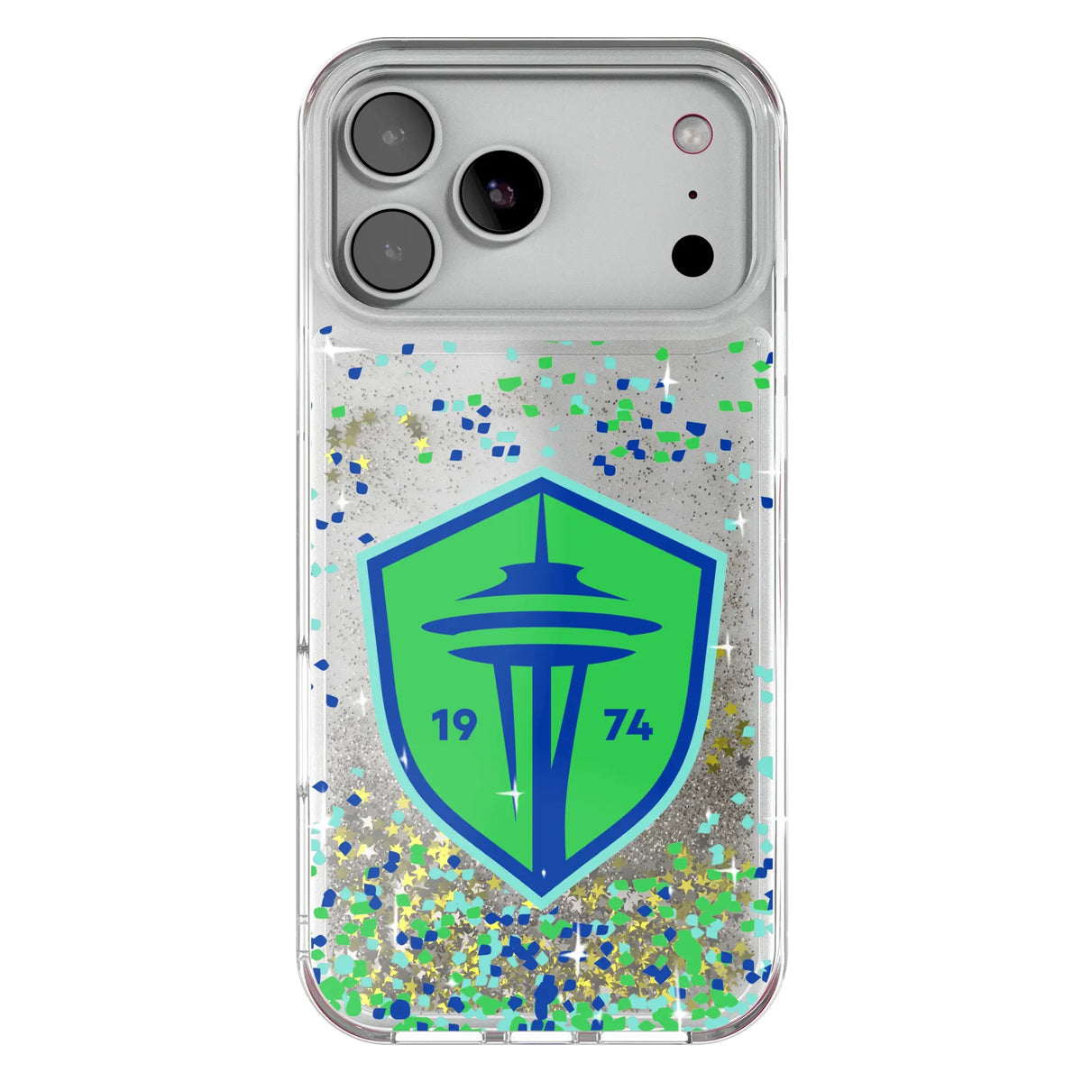 Seattle Sounders FC Confetti Glitter Phone Case for Apple iPhone