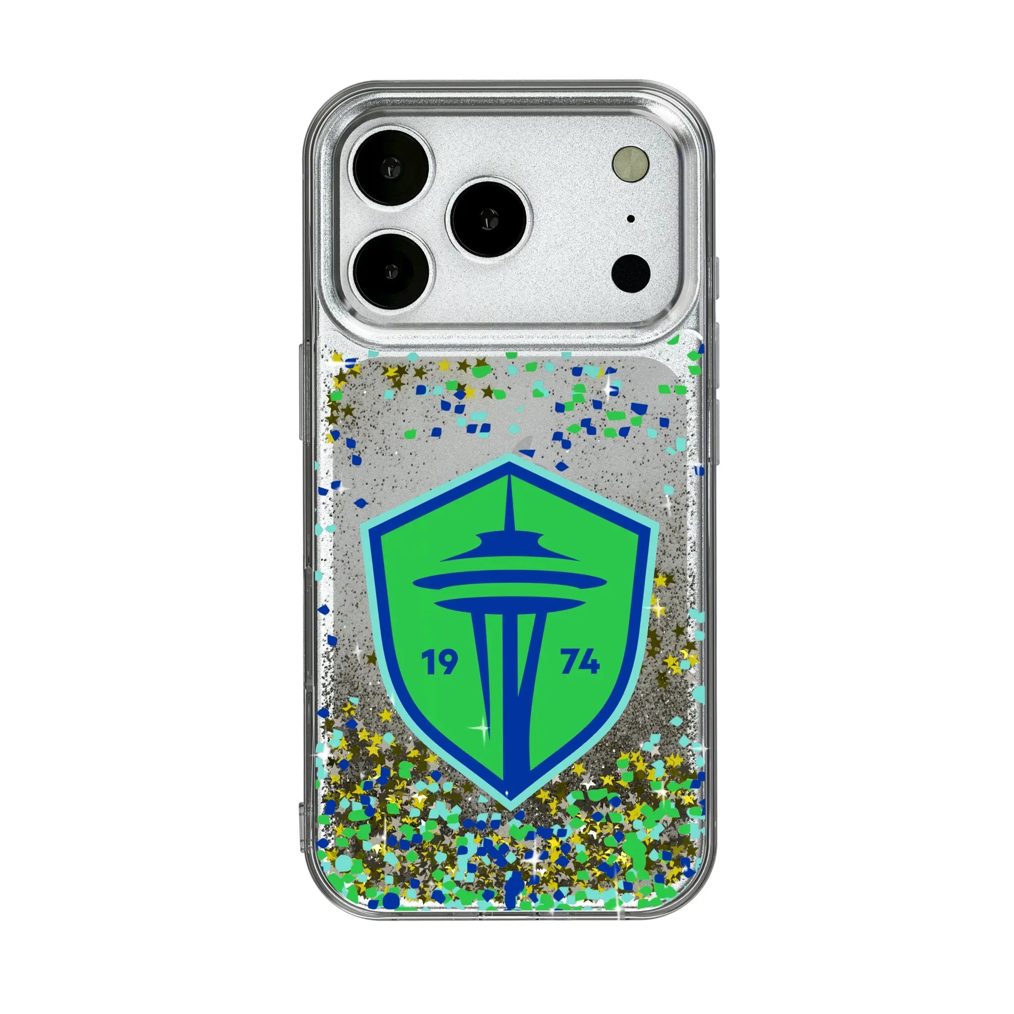 Seattle Sounders FC Confetti iPhone Glitter Phone Case for Apple iPhone