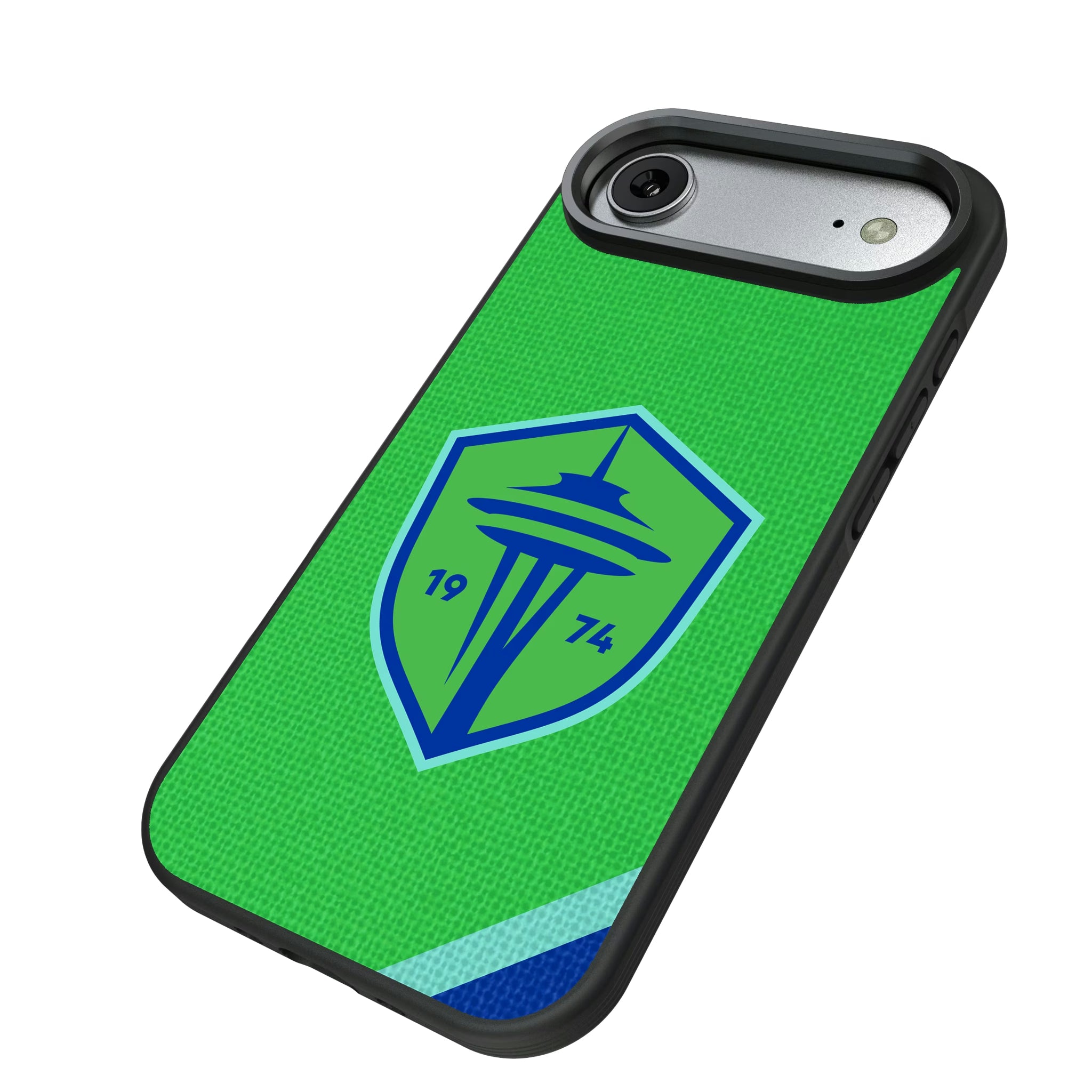 Seattle Sounders FC Diagonal Stripe iPhone Bump Phone Case for Apple iPhone - Isometric View#Device_iPhone Air