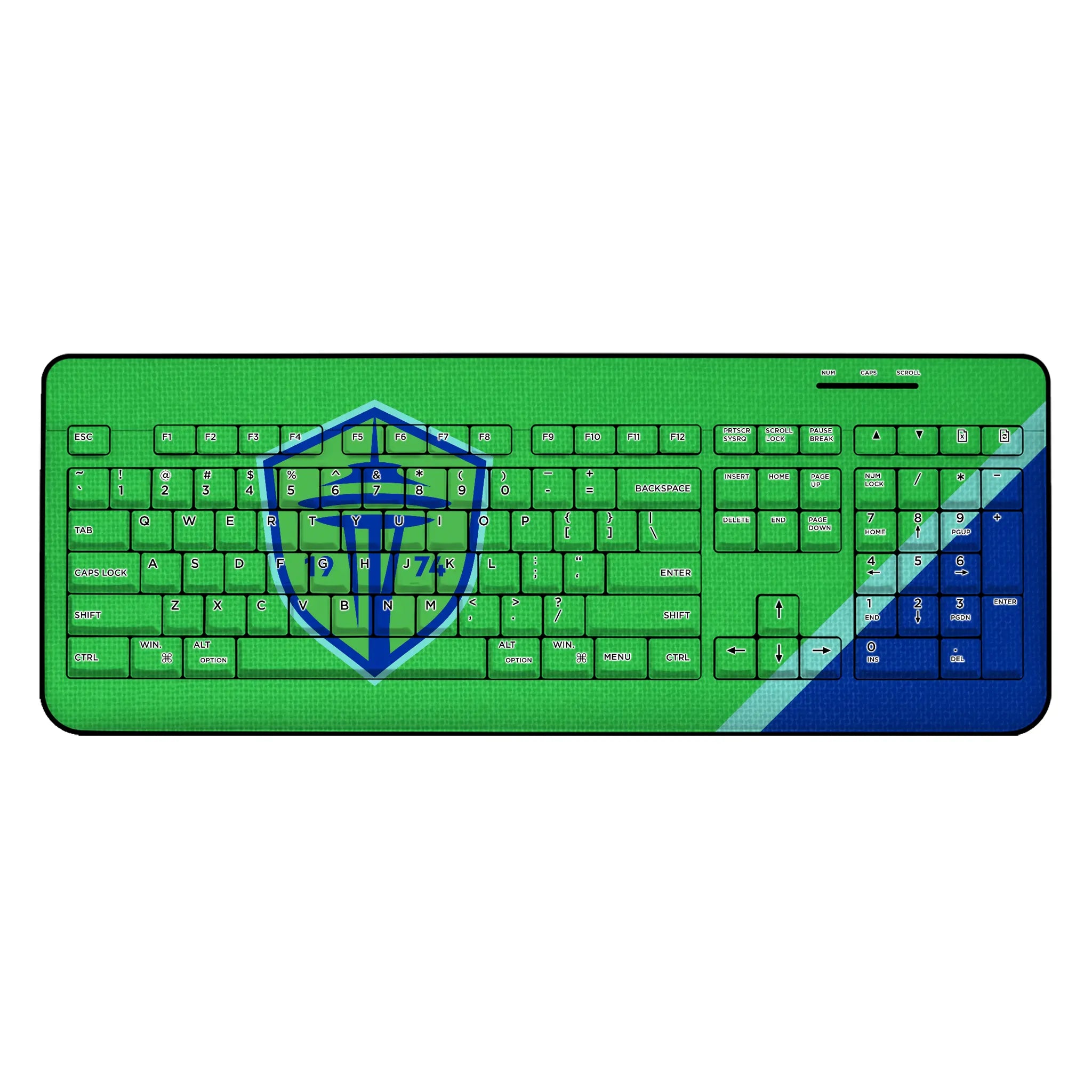Seattle Sounders FC Diagonal Stripe Wireless USB Keyboard