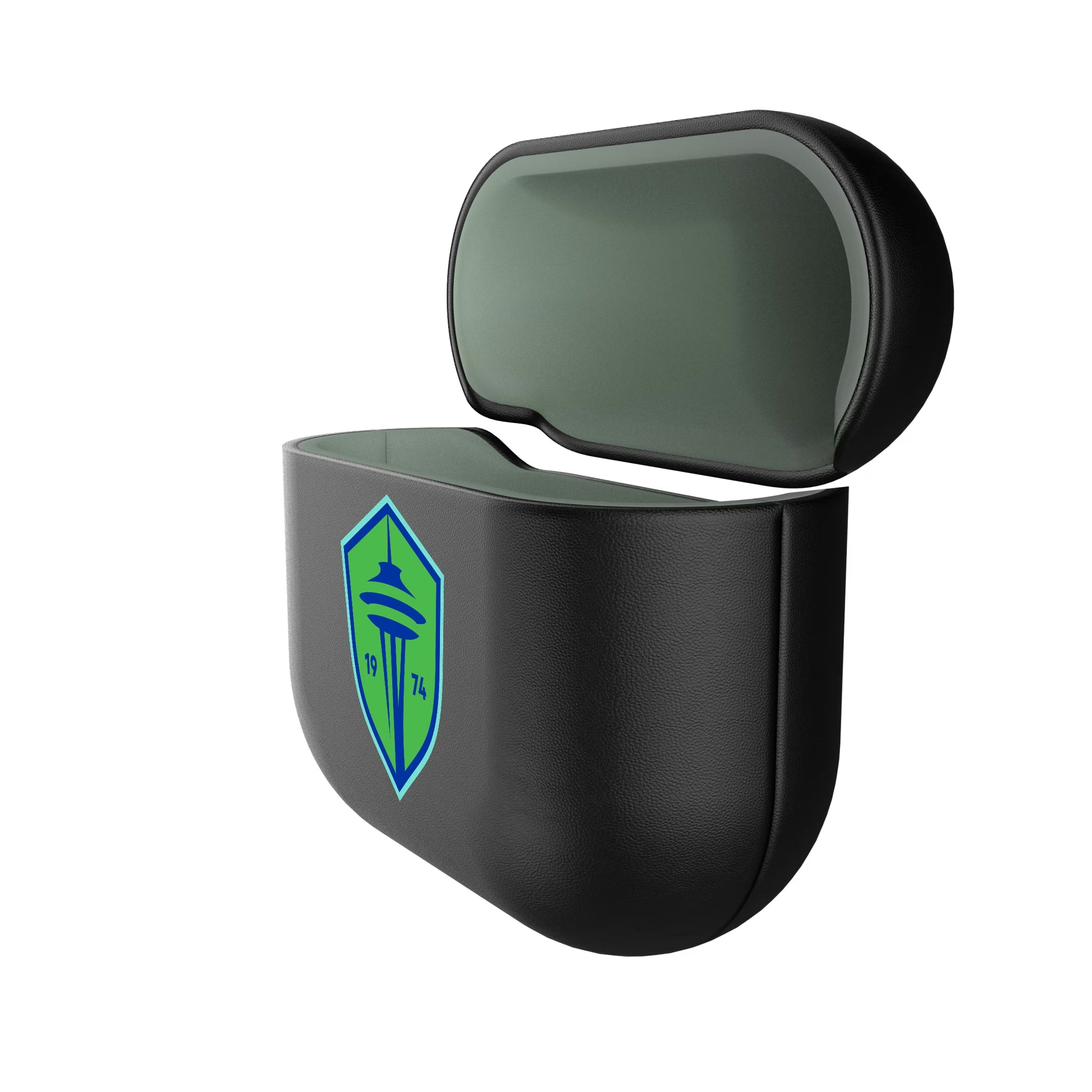 Seattle Sounders FC Insignia AirPods AirPod Case Cover - Isometric View#Device_AirPods 4