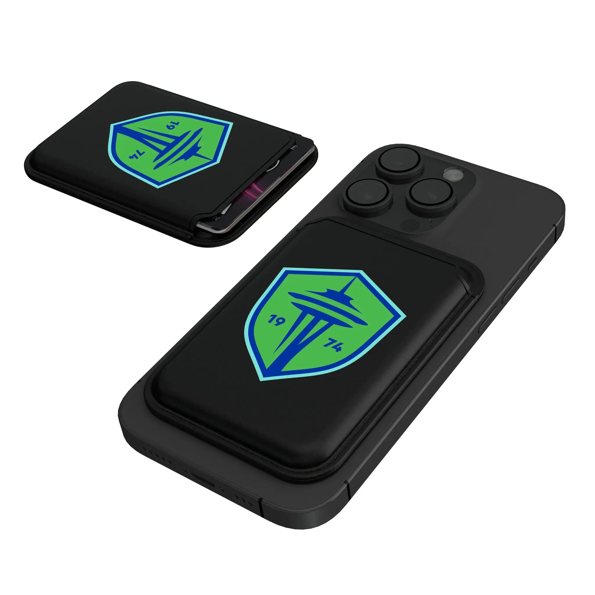 Seattle Sounders FC Insignia Black Magnetic Credit Card Wallet