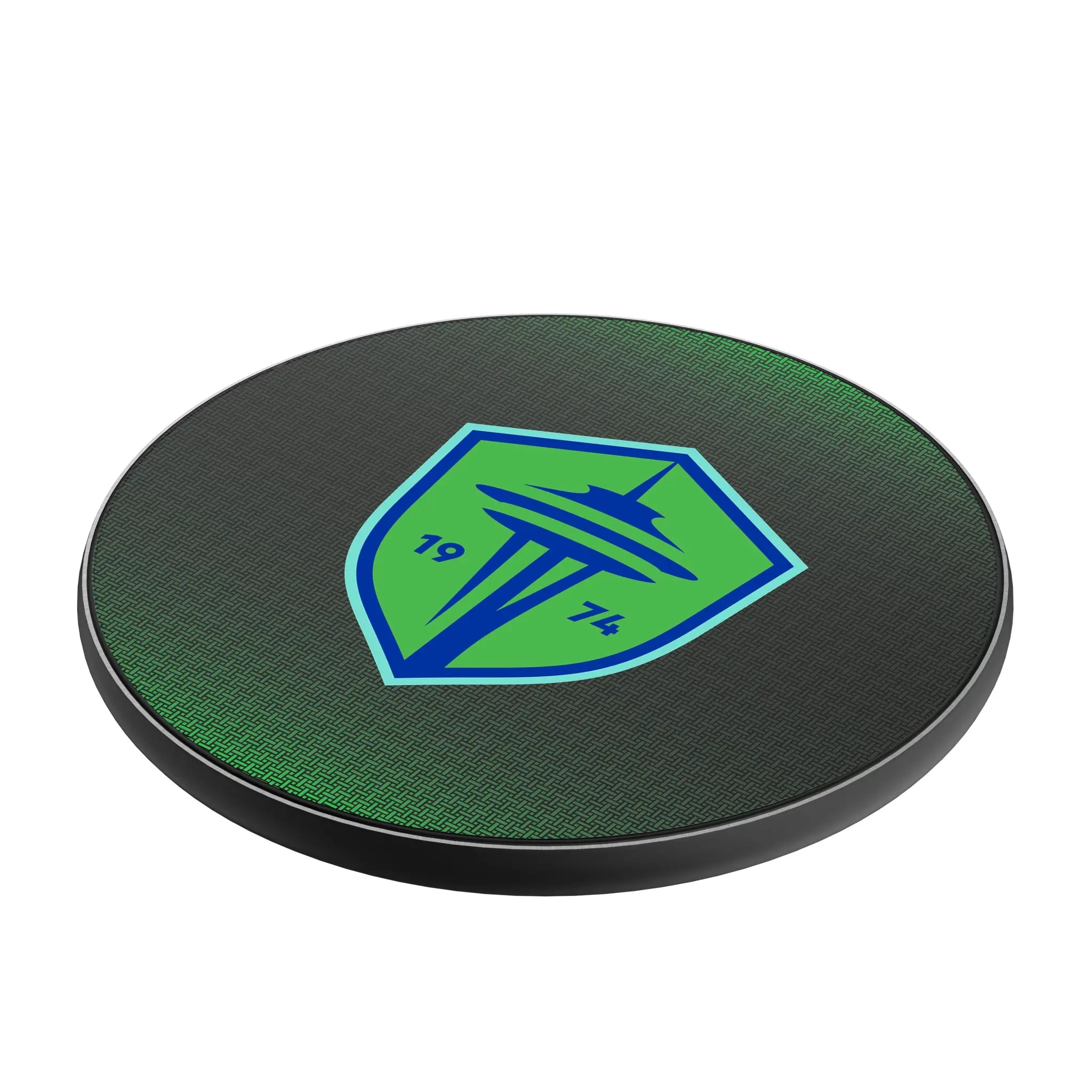 Seattle Sounders FC Linen 15-Watt Wireless Charger - Isometric View