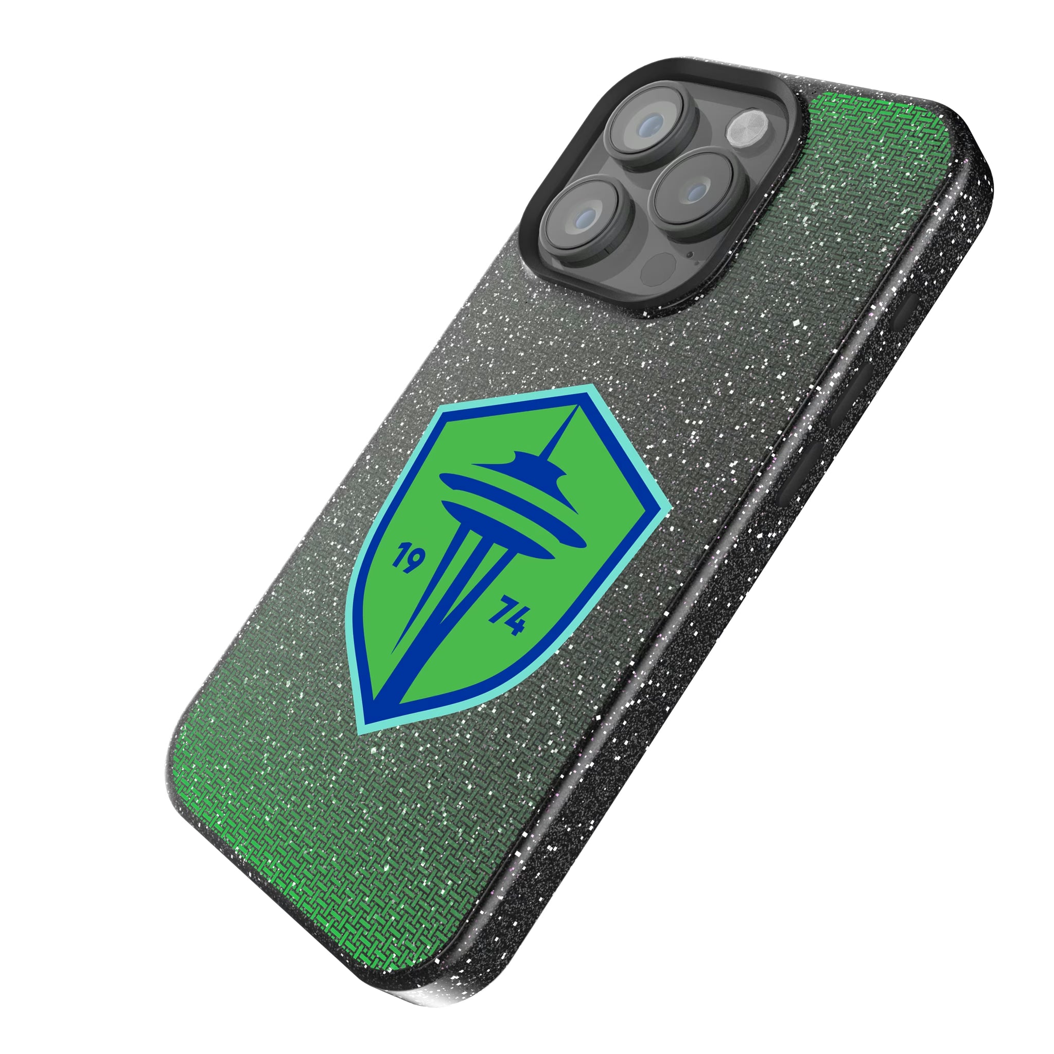 Seattle Sounders FC Linen iPhone Bling Phone Case for Apple iPhone - Isometric View