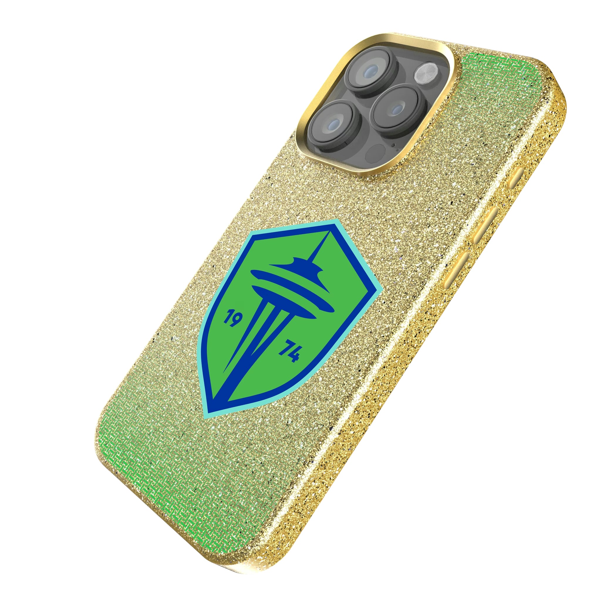 Seattle Sounders FC Linen iPhone Bling Phone Case for Apple iPhone - Isometric View
