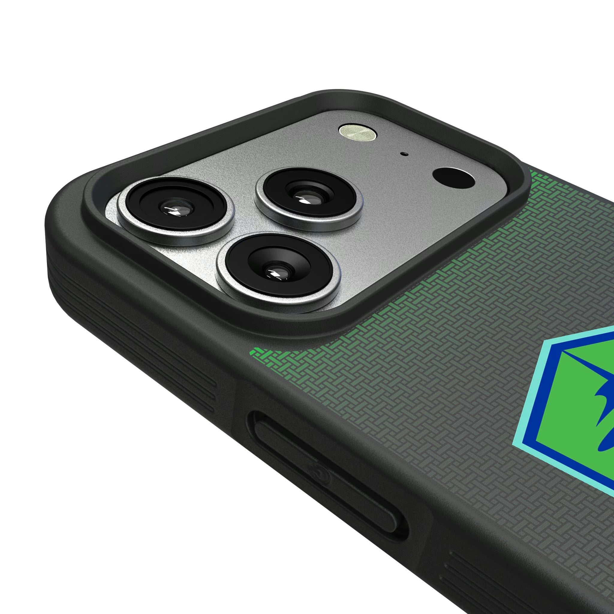 Seattle Sounders FC Linen iPhone Bump Phone Case for Apple iPhone - Detail#Device_iPhone 17 Pro
