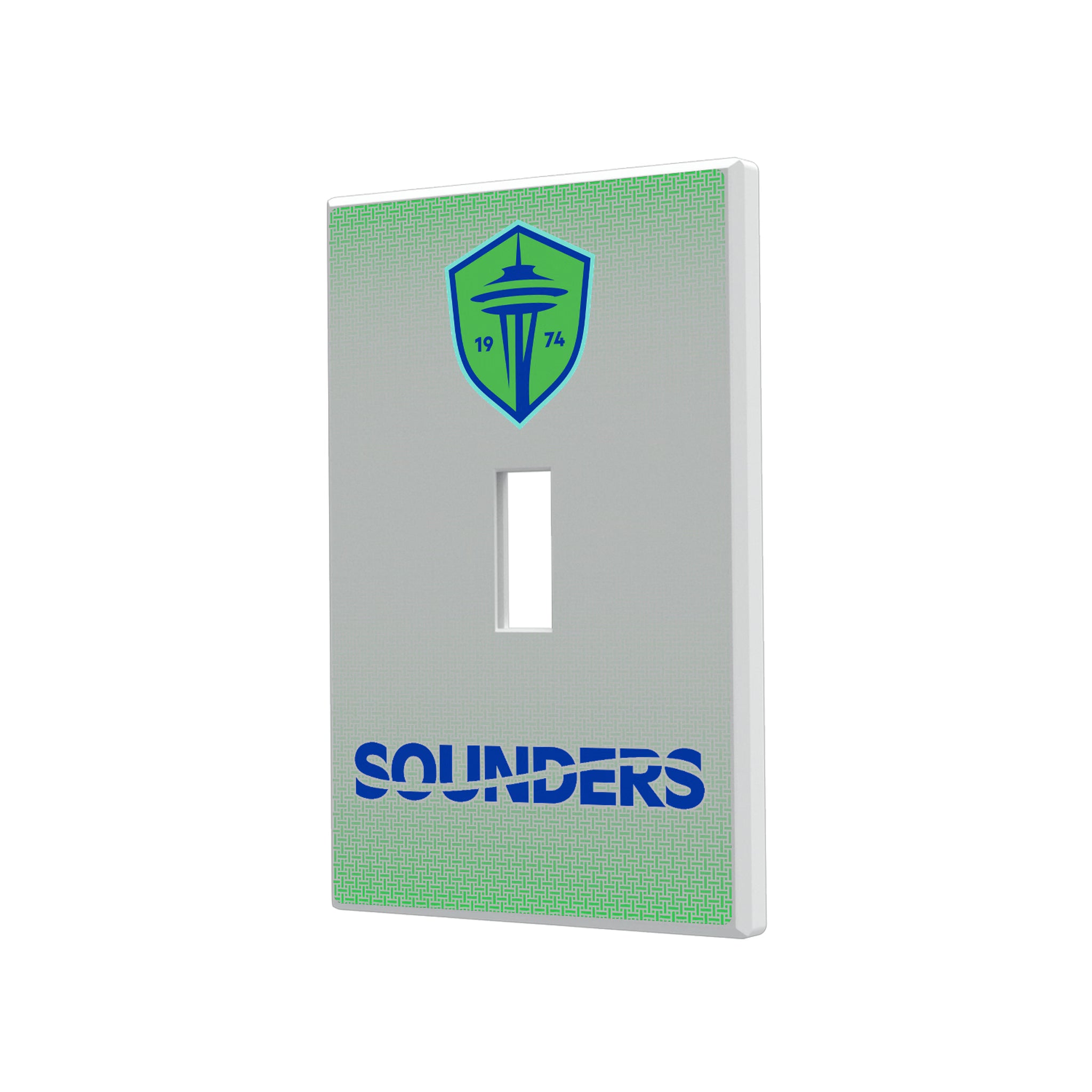 Seattle Sounders FC Linen Hidden-Screw Light Switch Plate#Style_Single Toggle