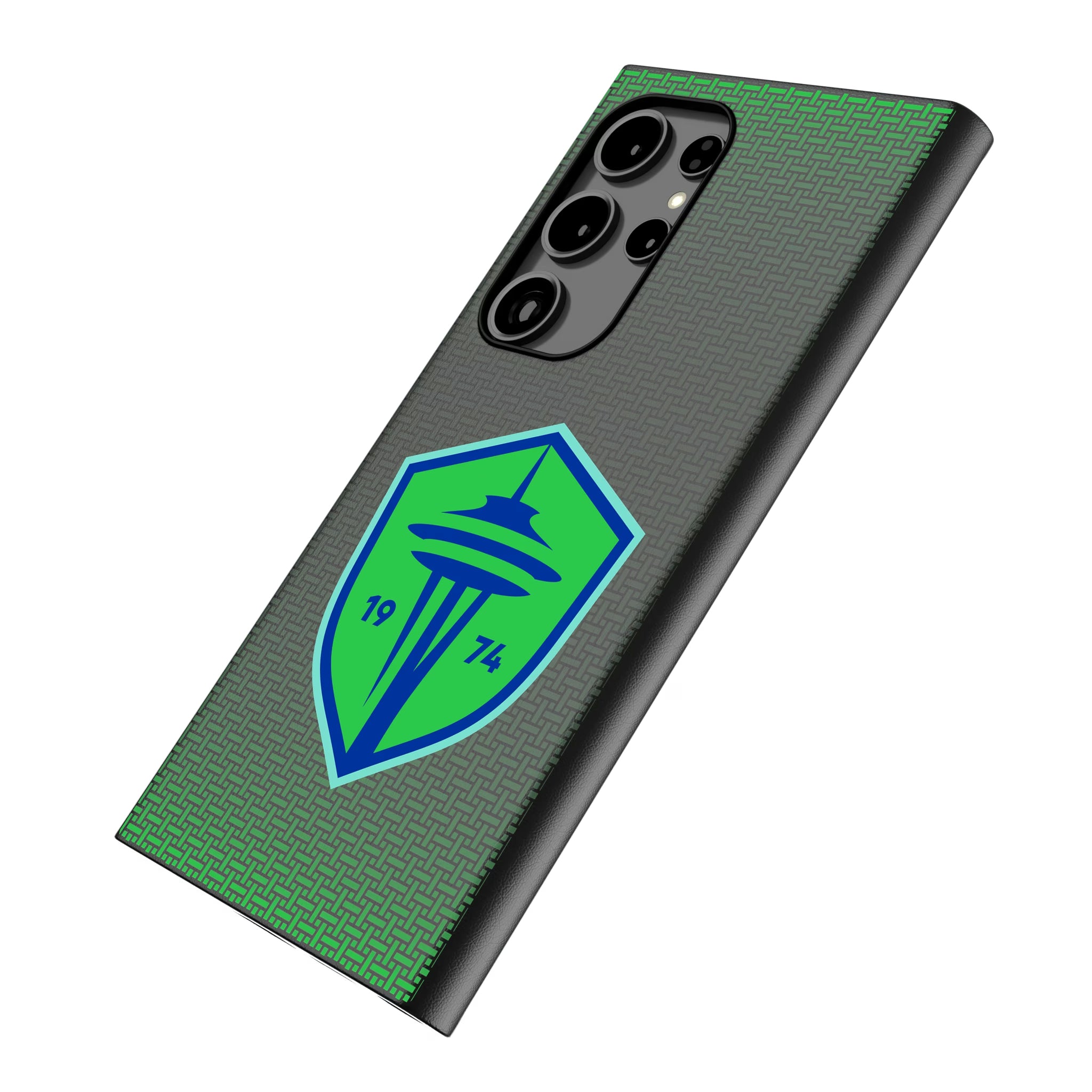 Seattle Sounders FC Linen Galaxy MagSafe Compatible Phone Case for Samsung Galaxy - Isometric View