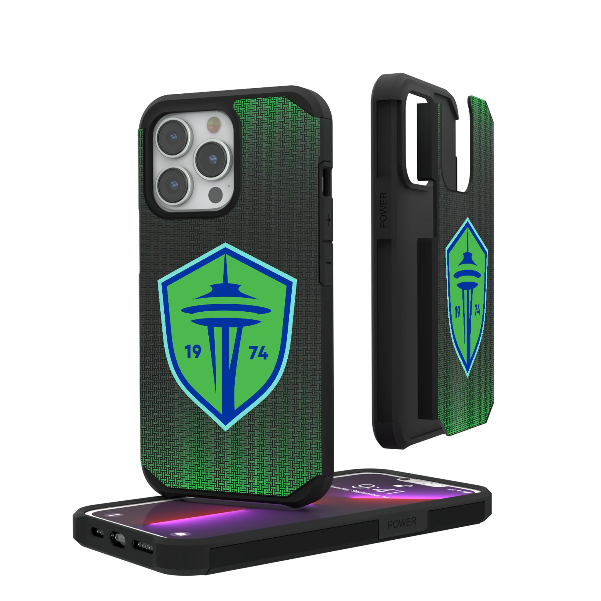 Seattle Sounders FC Linen iPhone Rugged Phone Case for Apple iPhone#Device_iPhone 13 Pro