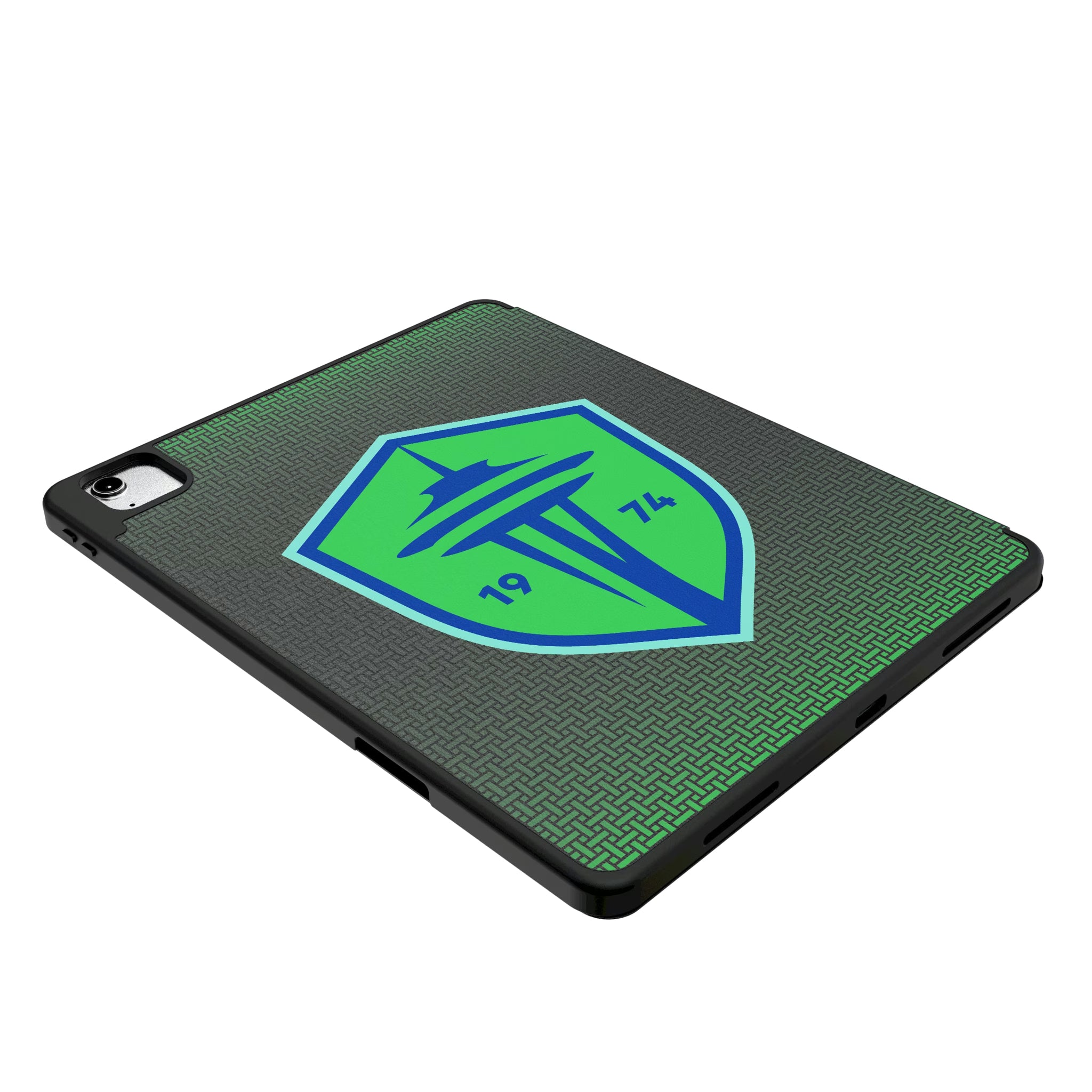 Seattle Sounders FC Linen iPad Tablet Case for Apple iPad - Isometric View