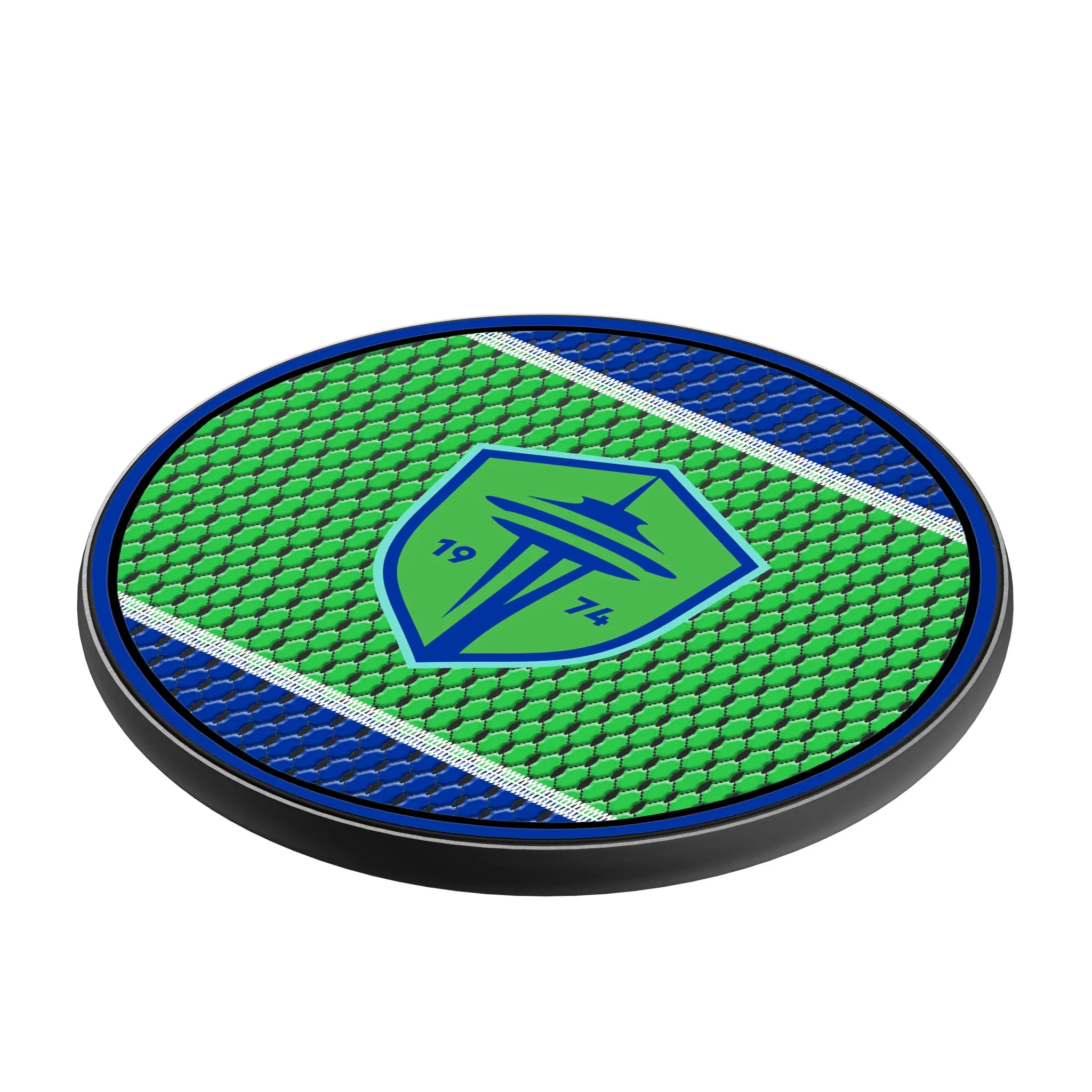 Seattle Sounders FC Mesh 15-Watt Wireless Charger - Isometric View