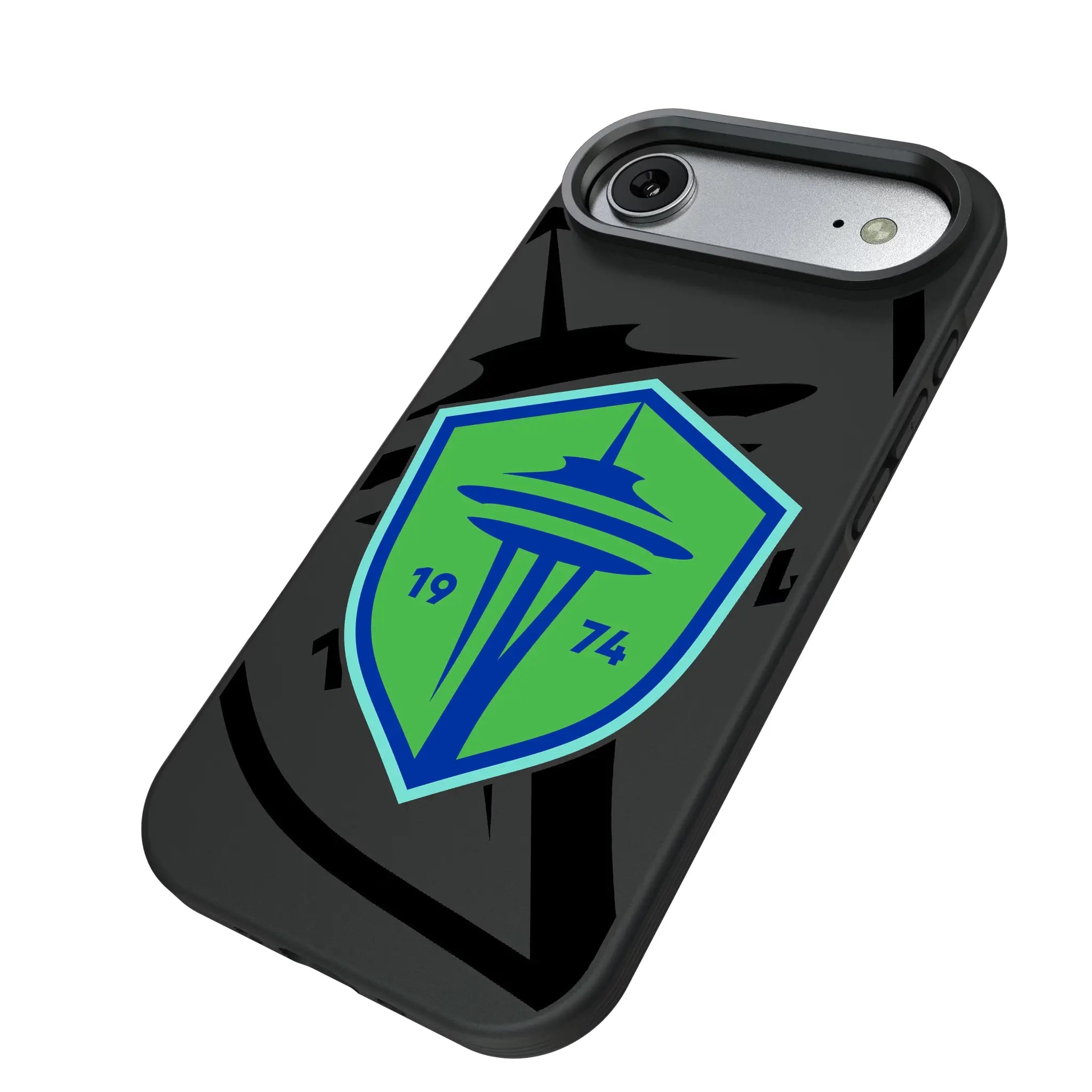 Seattle Sounders FC Monocolor Tilt iPhone Bump Phone Case for Apple iPhone - Isometric View#Device_iPhone Air
