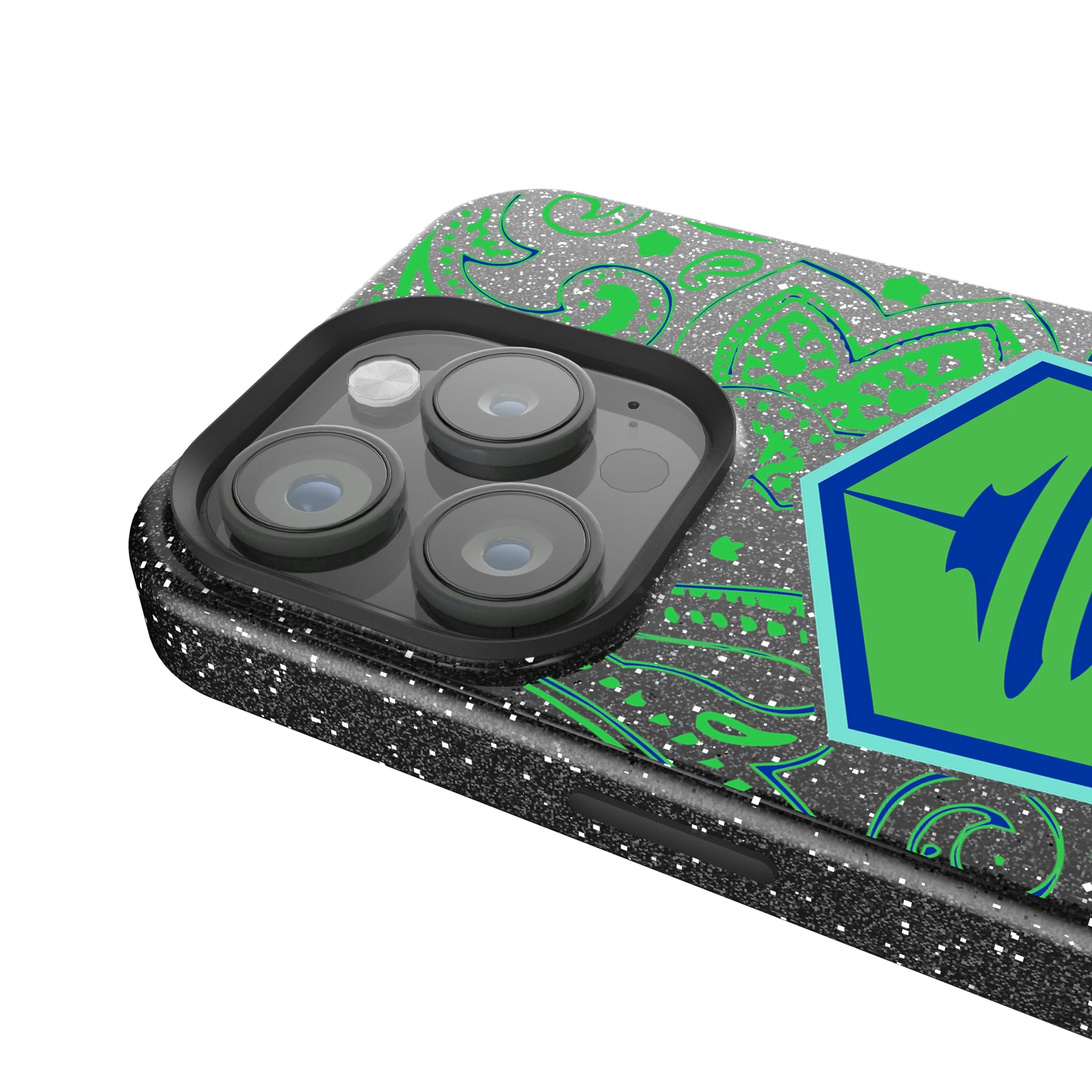 Seattle Sounders FC Paisley iPhone Bling Phone Case for Apple iPhone - Detail