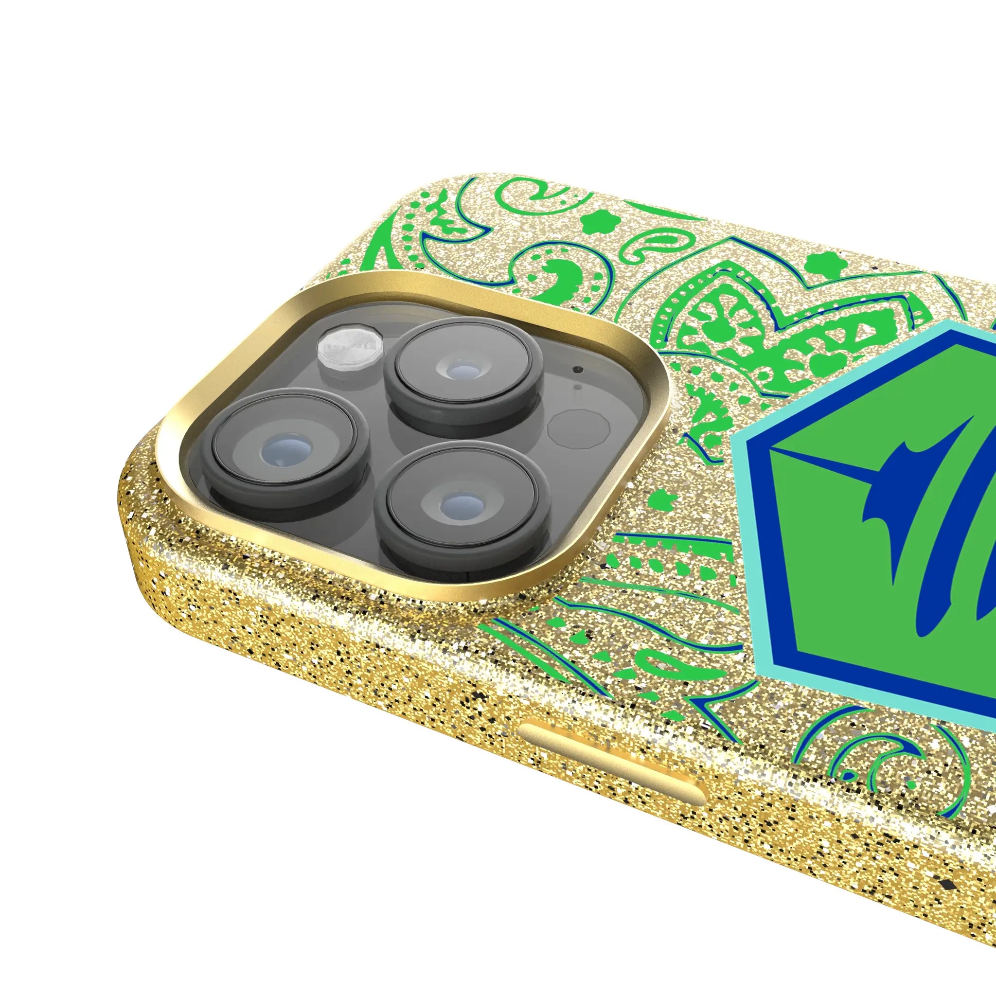 Seattle Sounders FC Paisley iPhone Bling Phone Case for Apple iPhone - Detail