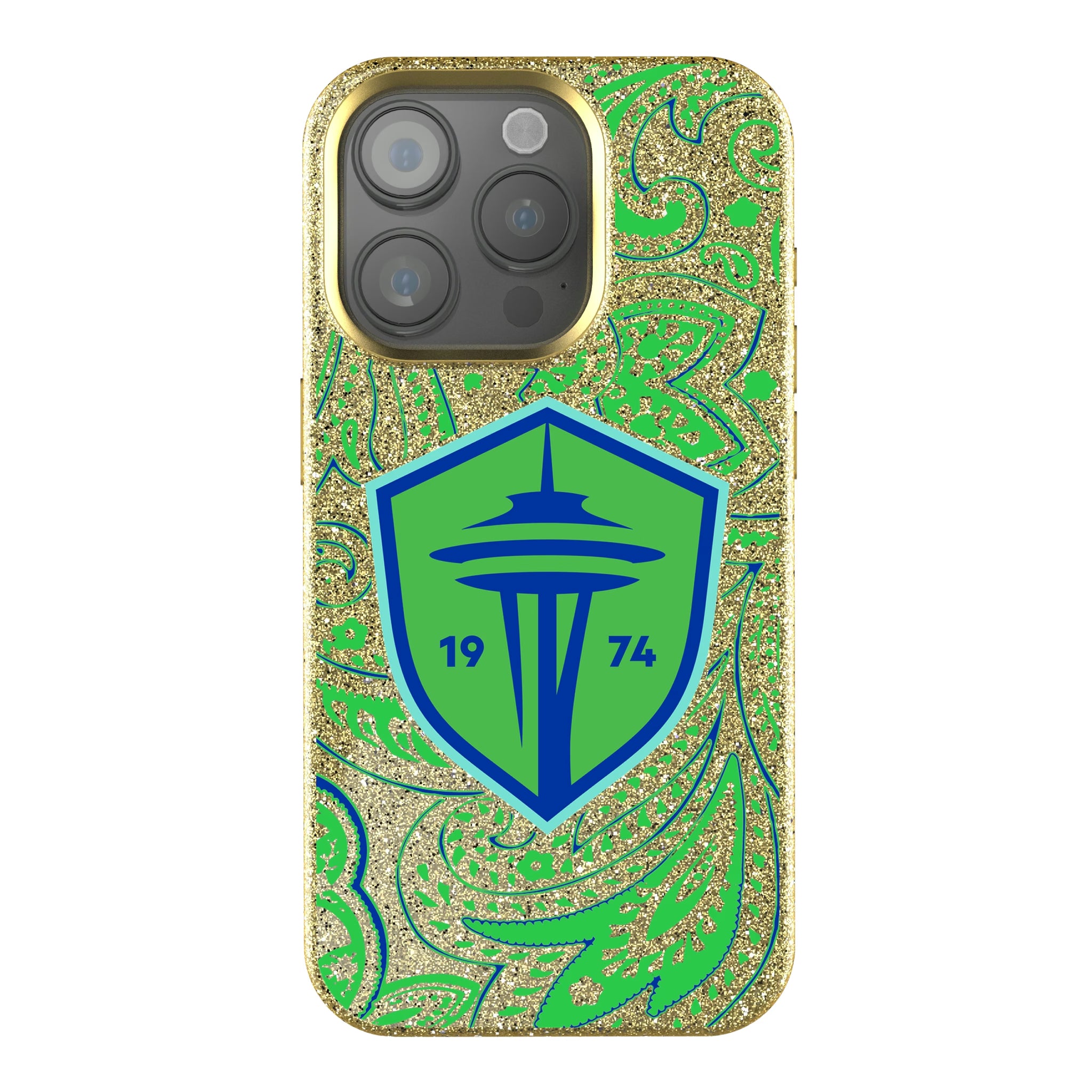 Seattle Sounders FC Paisley iPhone Bling Phone Case for Apple iPhone