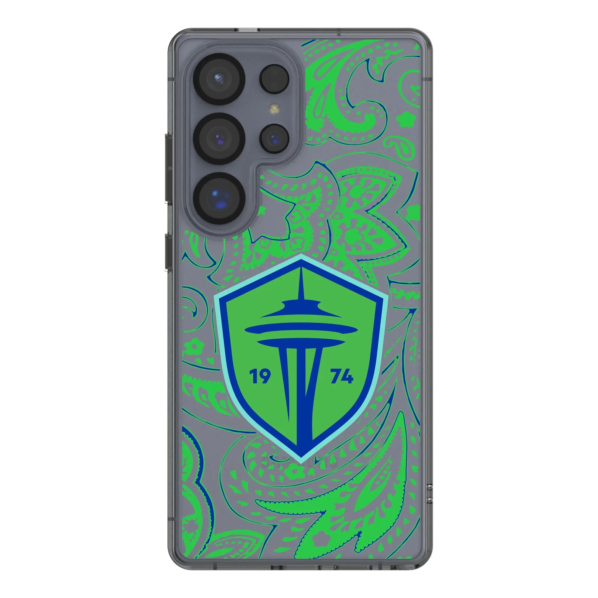 Seattle Sounders FC Paisley Galaxy Clear Phone Case for Samsung Galaxy#Device_Galaxy S25 Ultra
