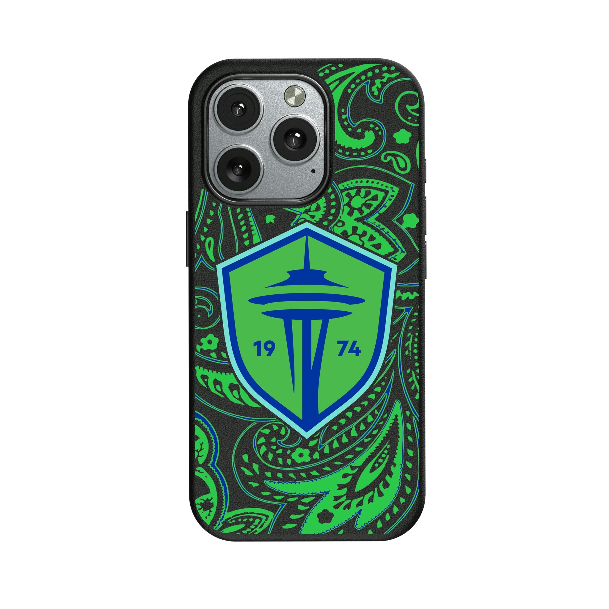 Seattle Sounders FC Paisley iPhone MagSafe Compatible Phone Case for Apple iPhone