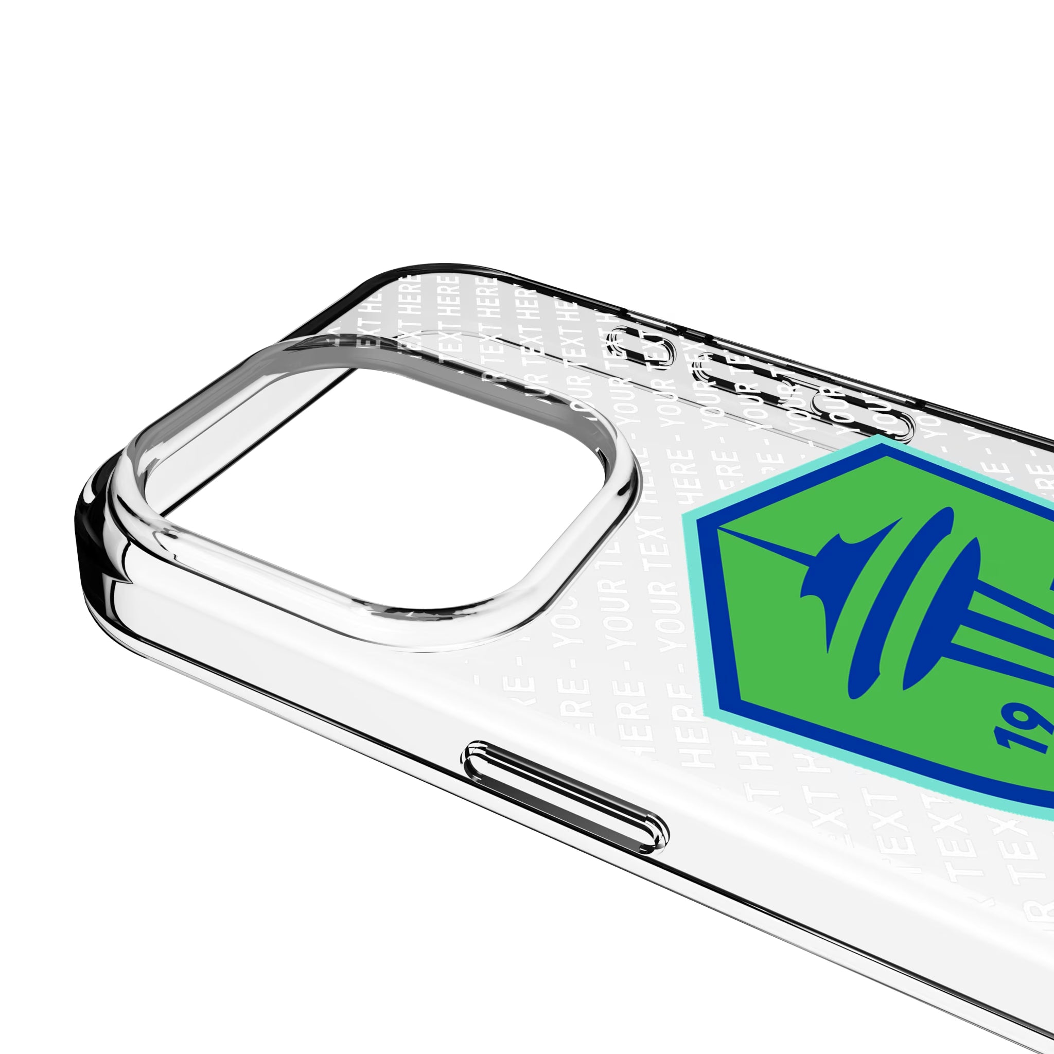 Seattle Sounders FC Personalized EndZone Plus iPhone Clear Phone Case for Apple iPhone - Detail