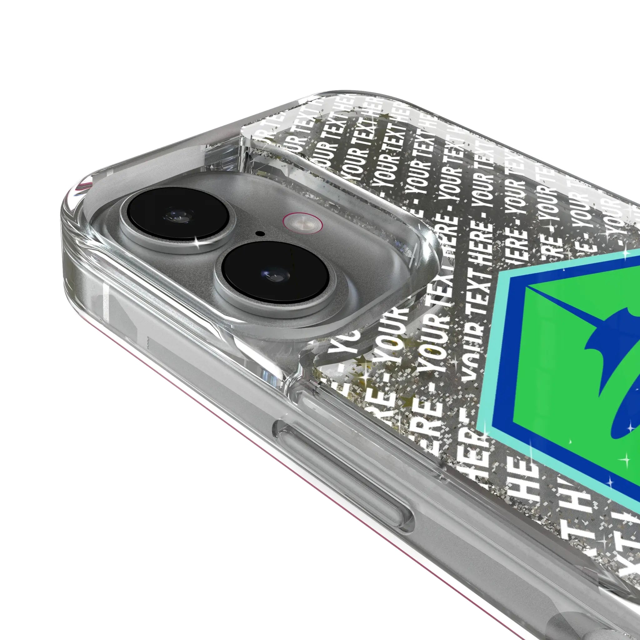 Seattle Sounders FC Personalized EndZone Plus iPhone Glitter Phone Case for Apple iPhone - Detail