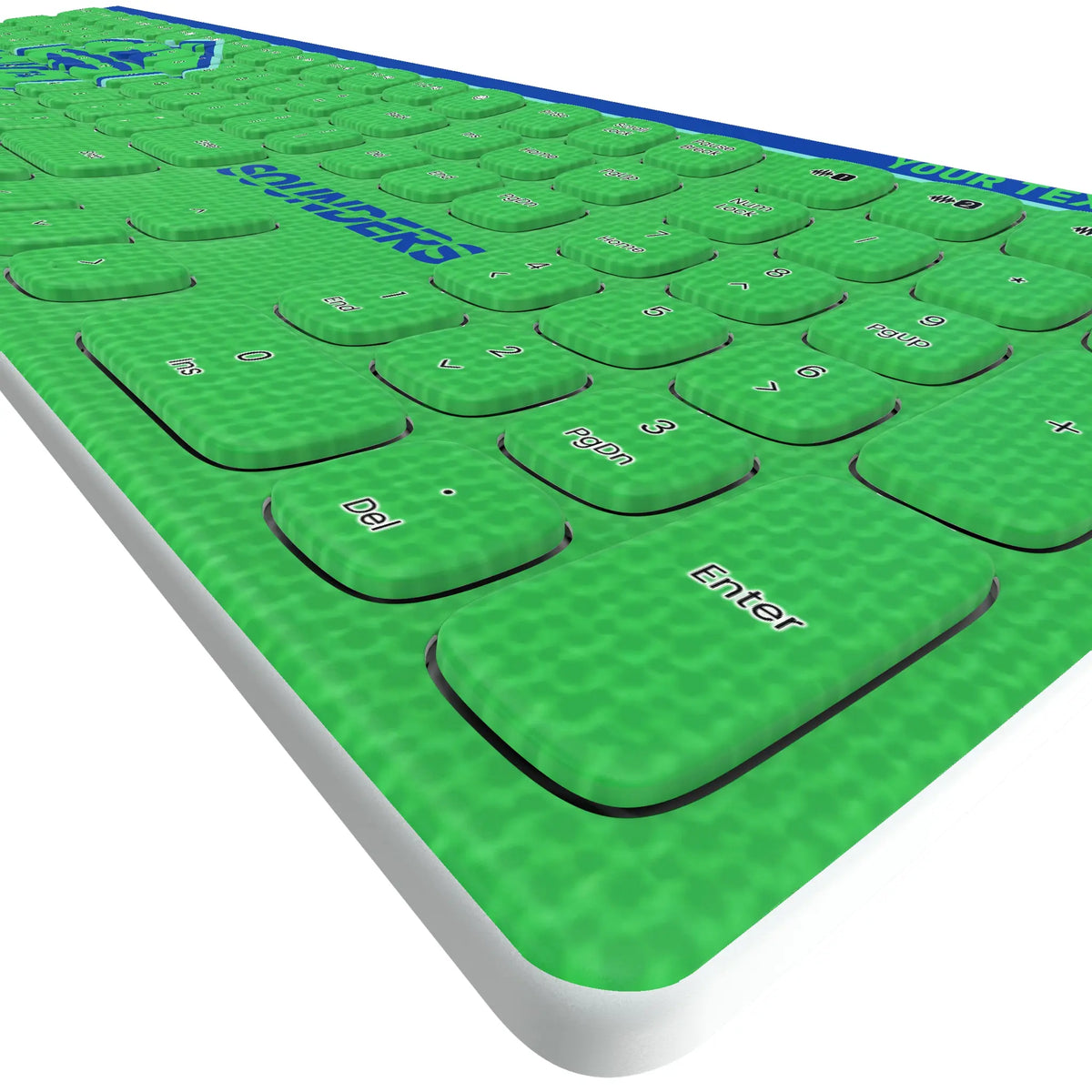 Seattle Sounders FC Personalized Endzone Solid KKB605 Curved Wireless Keyboard - Detail