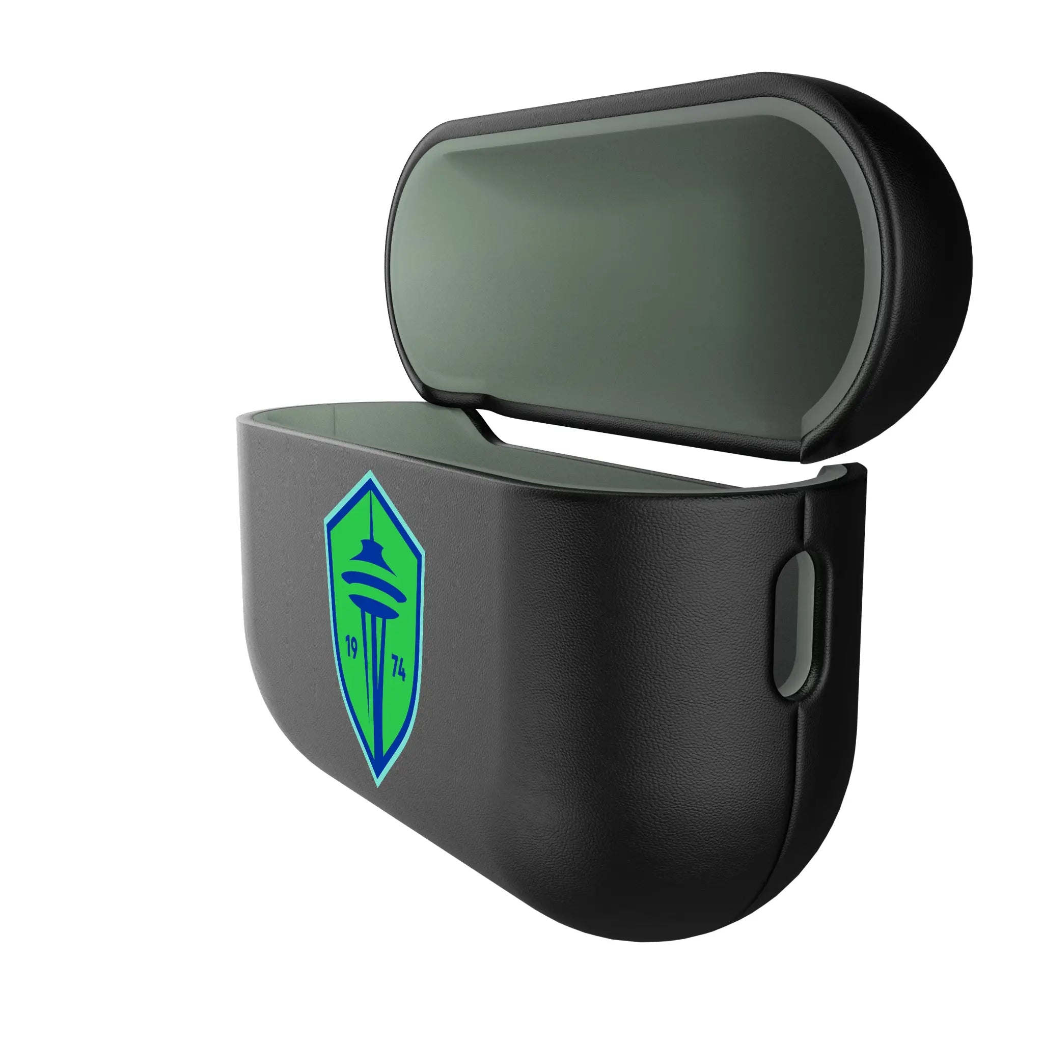 Seattle Sounders FC Personalized Insignia AirPods AirPod Case Cover - Isometric View#Device_AirPods Pro 3