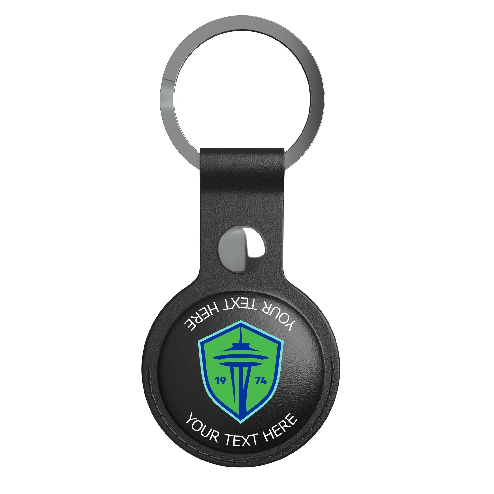 Seattle Sounders FC Personalized Insignia AirTag Black Airtag Holder