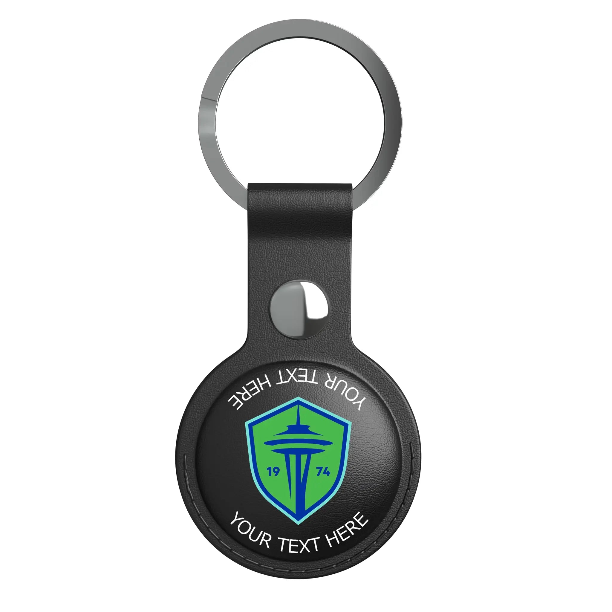 Seattle Sounders FC Personalized Insignia AirTag Black Airtag Holder
