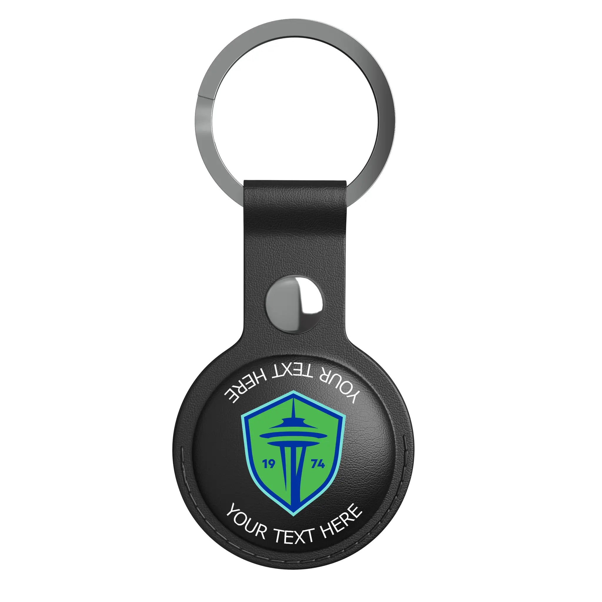 Seattle Sounders FC Personalized Insignia AirTag Black Airtag Holder