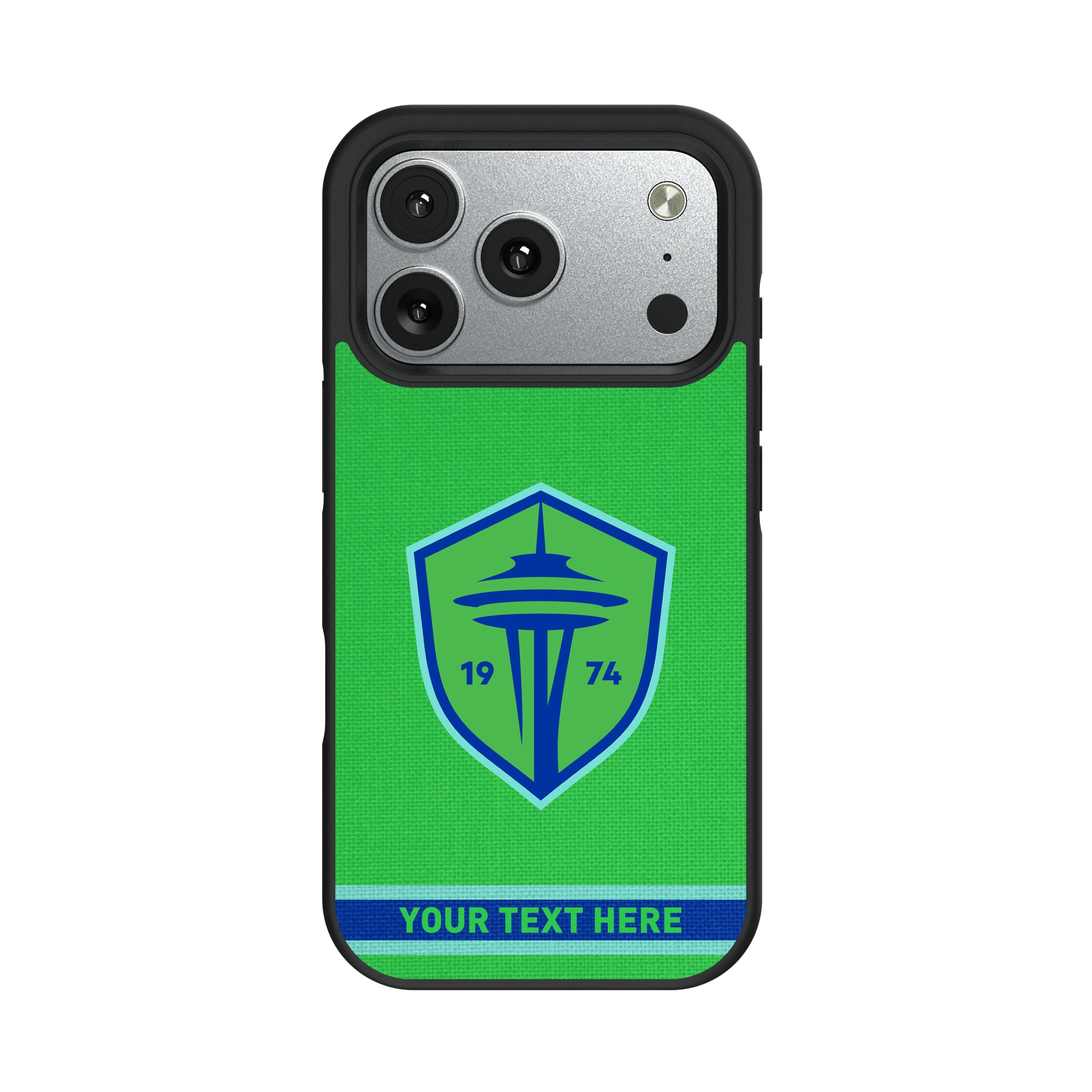 Seattle Sounders FC Personalized Stripe iPhone Bump Phone Case for Apple iPhone#Device_iPhone 17 Pro