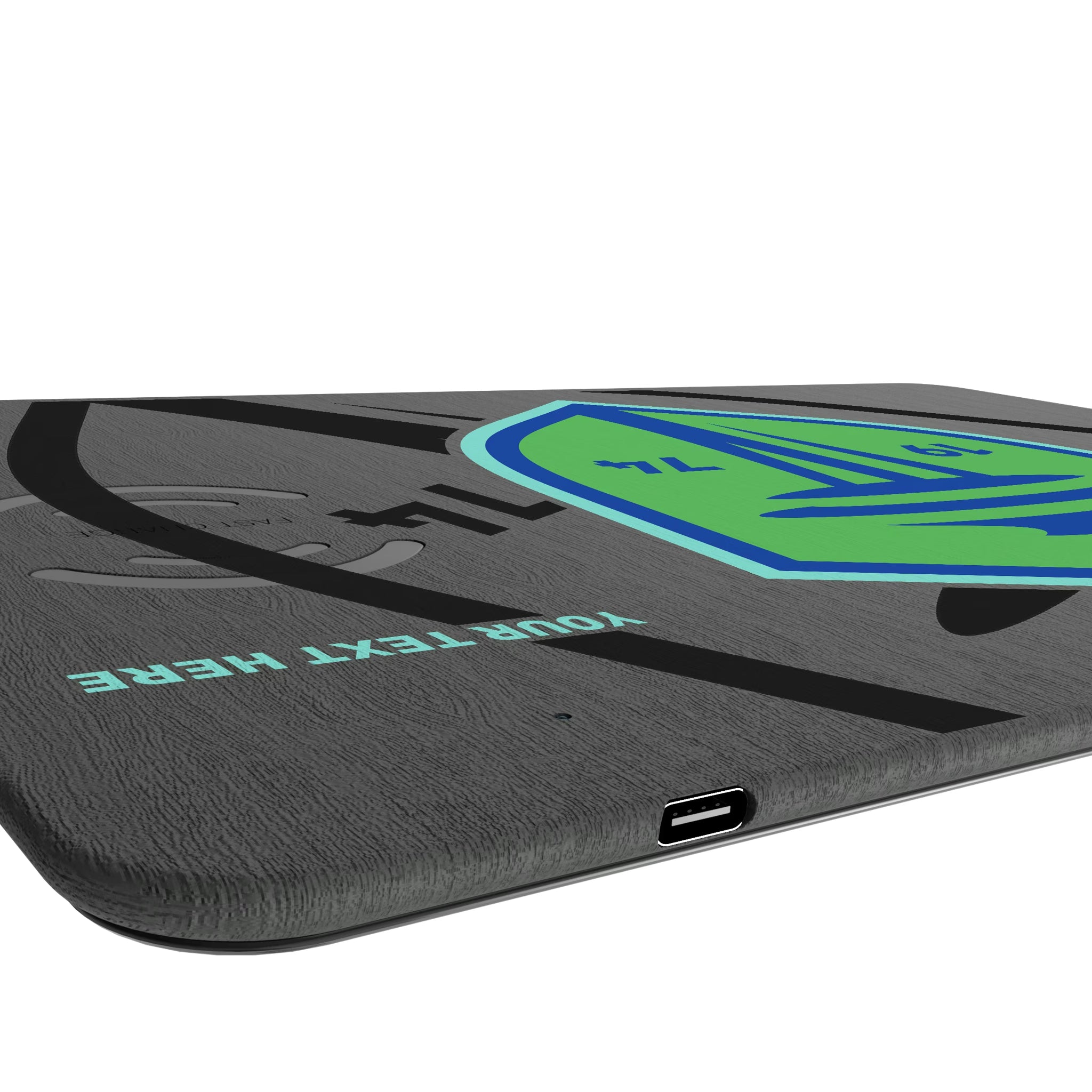 Seattle Sounders FC Personalized Tilt 15-Watt Wireless Charger and Mouse Pad