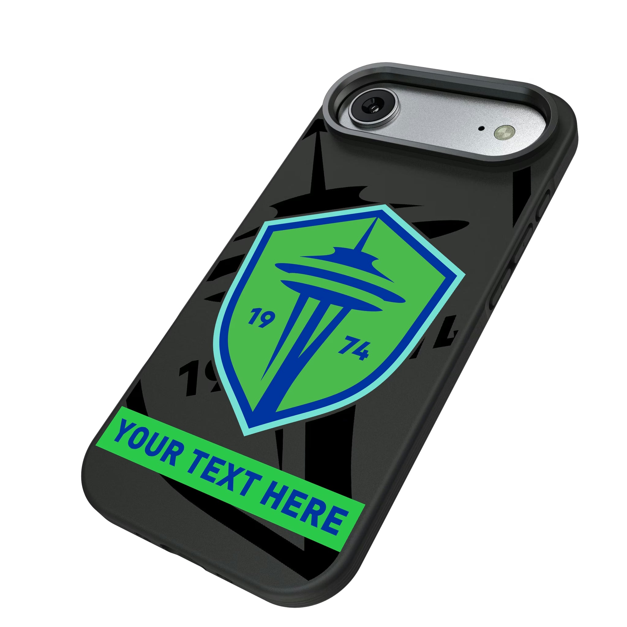 Seattle Sounders FC Personalized Tilt iPhone Bump Phone Case for Apple iPhone - Isometric View#Device_iPhone Air