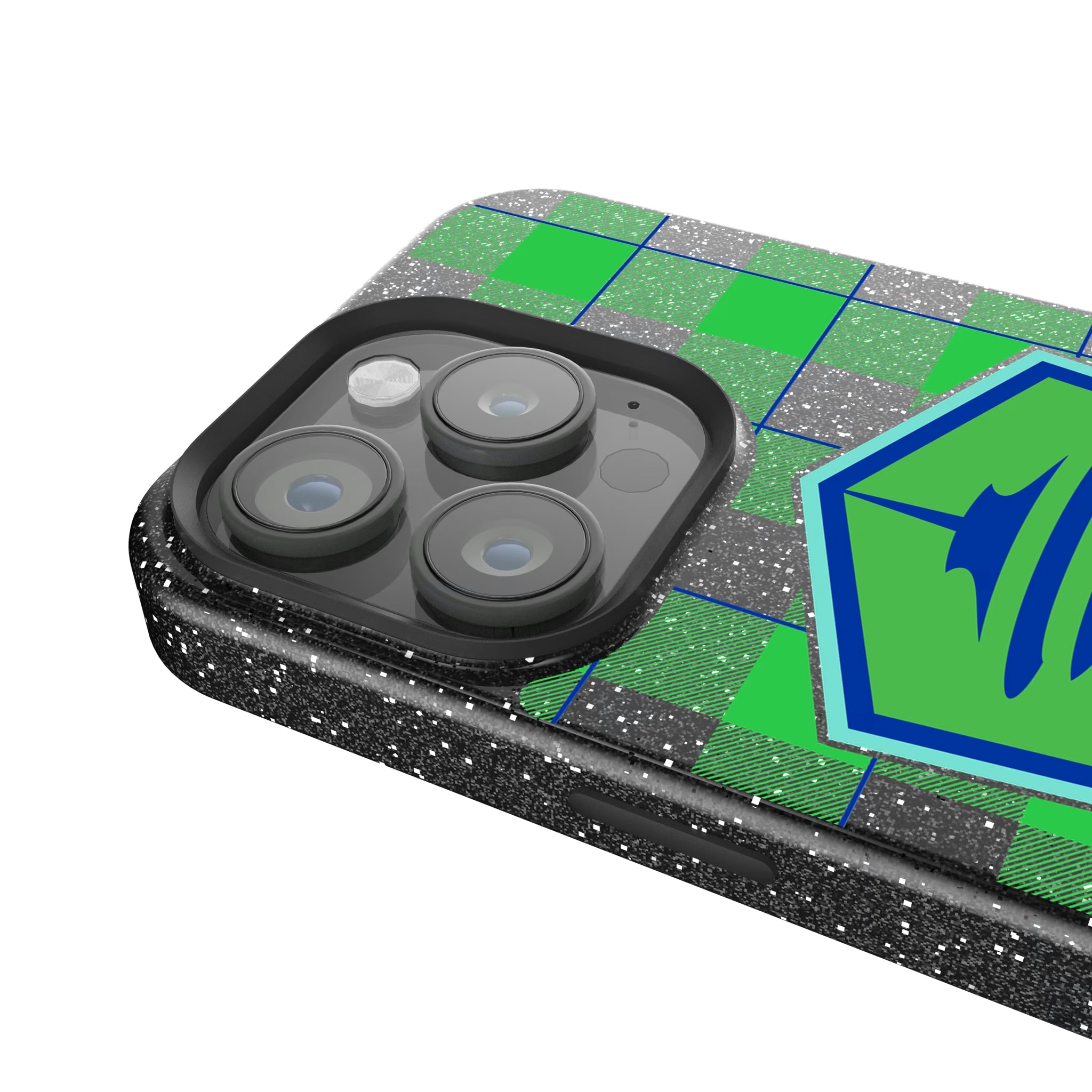 Seattle Sounders FC Plaid iPhone Bling Phone Case for Apple iPhone - Detail